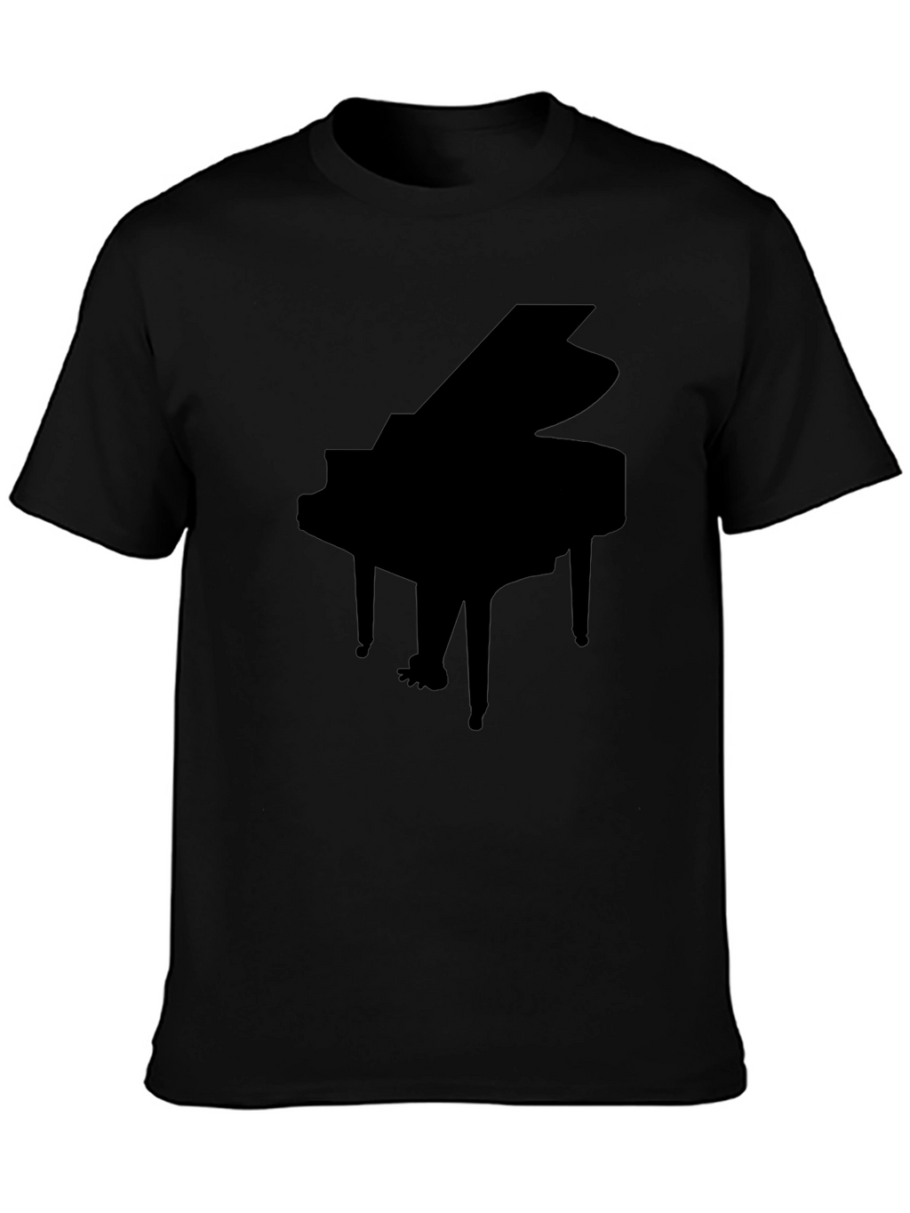 Grand Piano Silhouette Black T-Shirt
