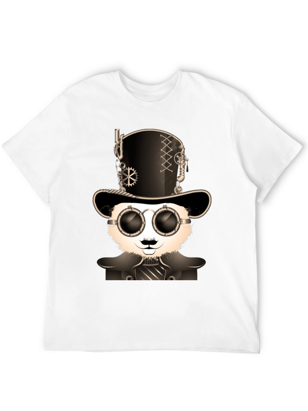 Steampunk Panda Graphic T-Shirt - Unique Design