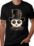 Steampunk Panda Graphic T-Shirt - Unique Design