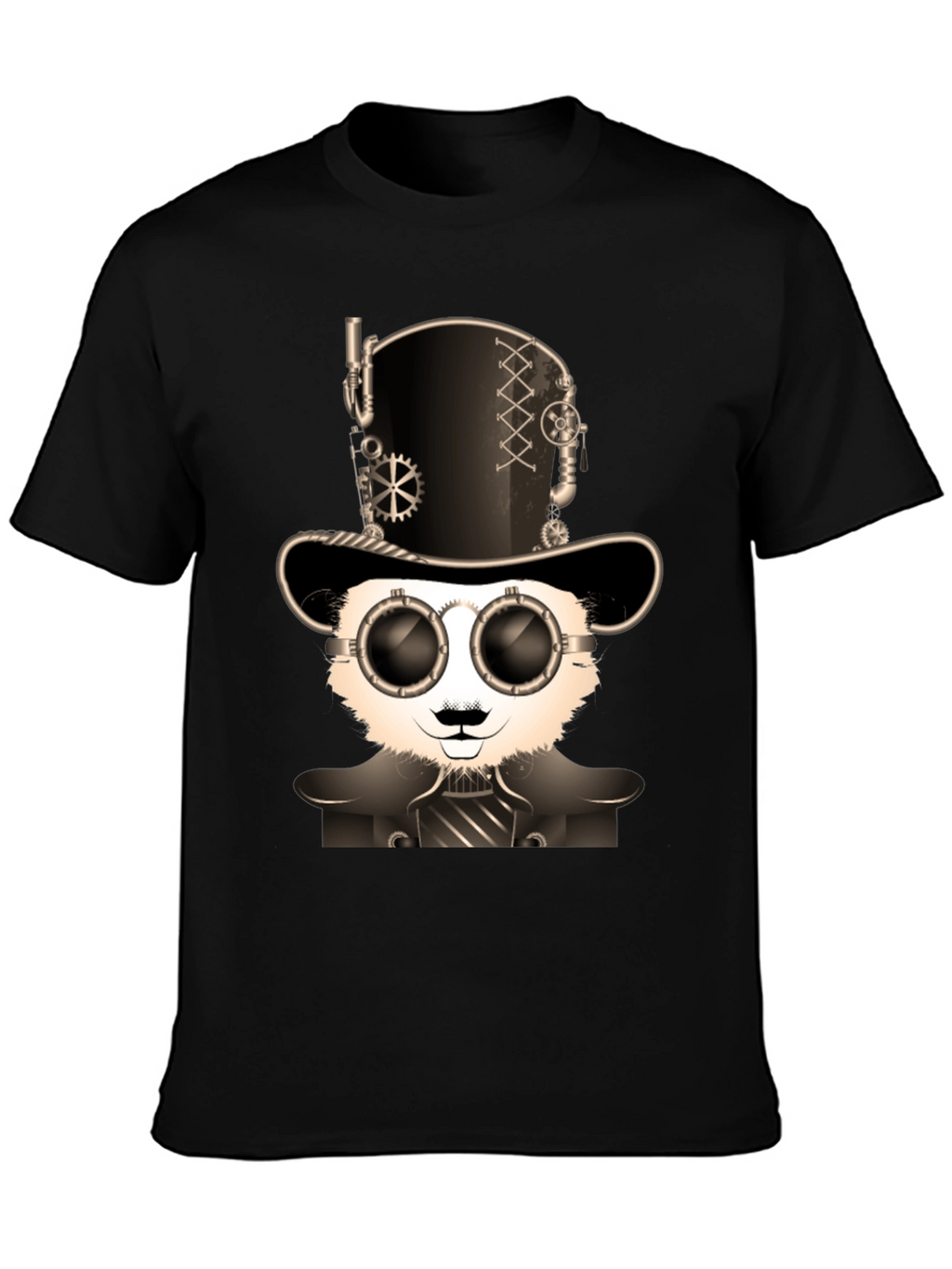 Steampunk Panda Graphic T-Shirt - Unique Design