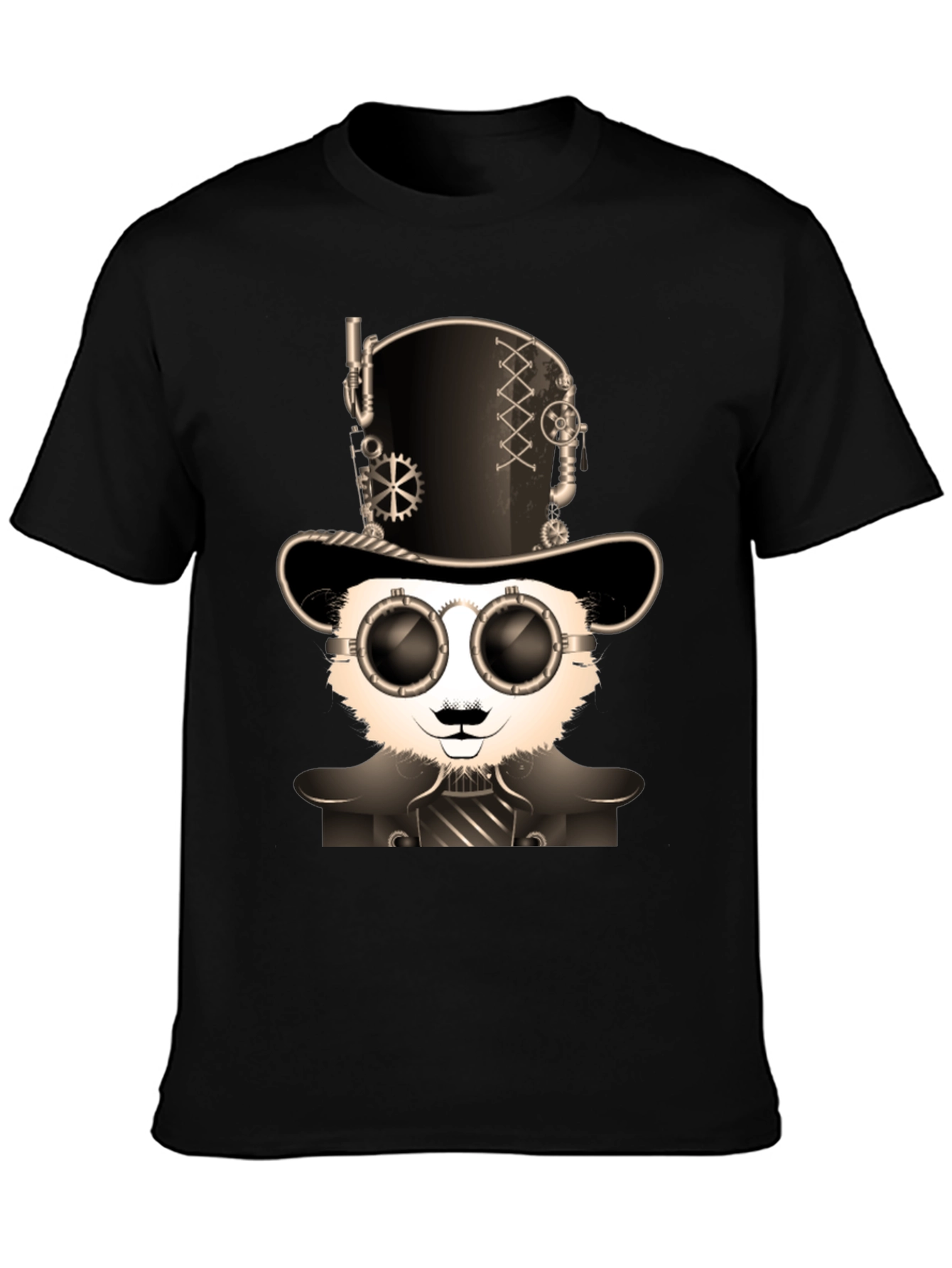 Steampunk Panda Graphic T-Shirt - Unique Design