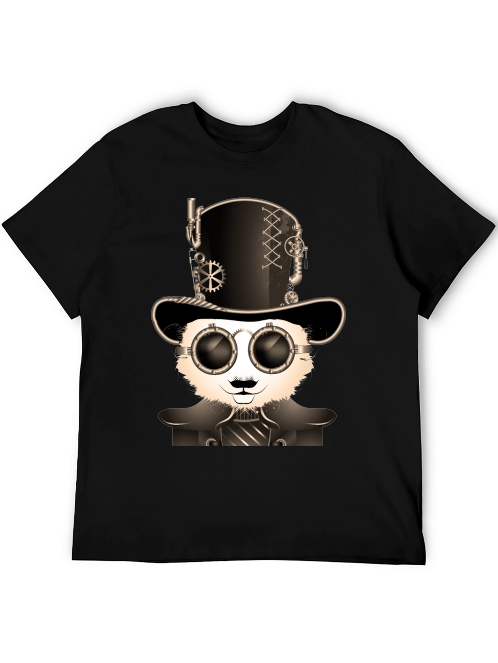 Steampunk Panda Graphic T-Shirt - Unique Design