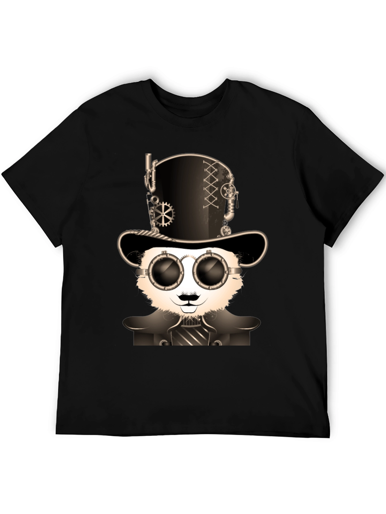 Steampunk Panda Graphic T-Shirt - Unique Design