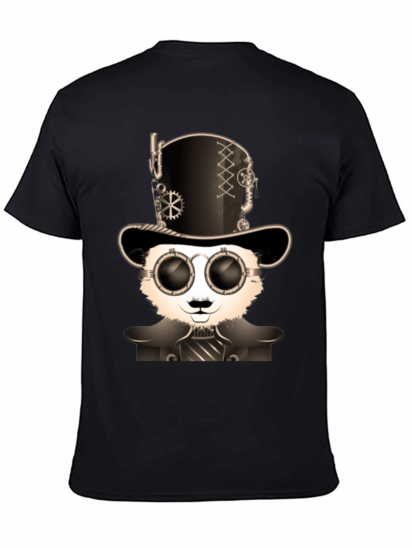 Steampunk Panda Graphic T-Shirt - Unique Design
