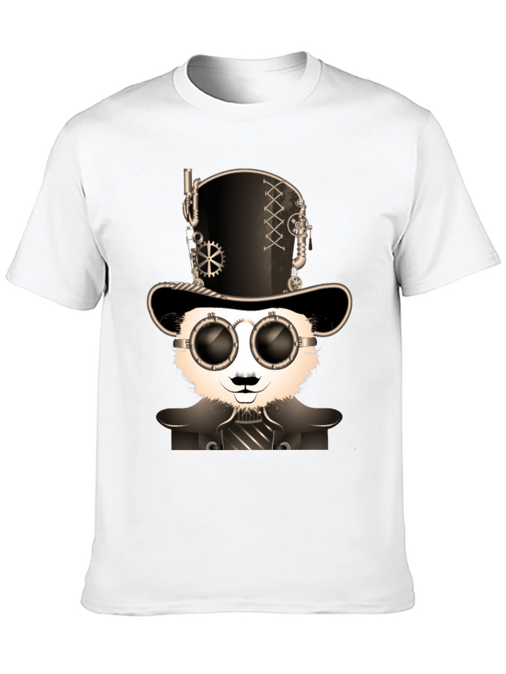 Steampunk Panda Graphic T-Shirt - Unique Design