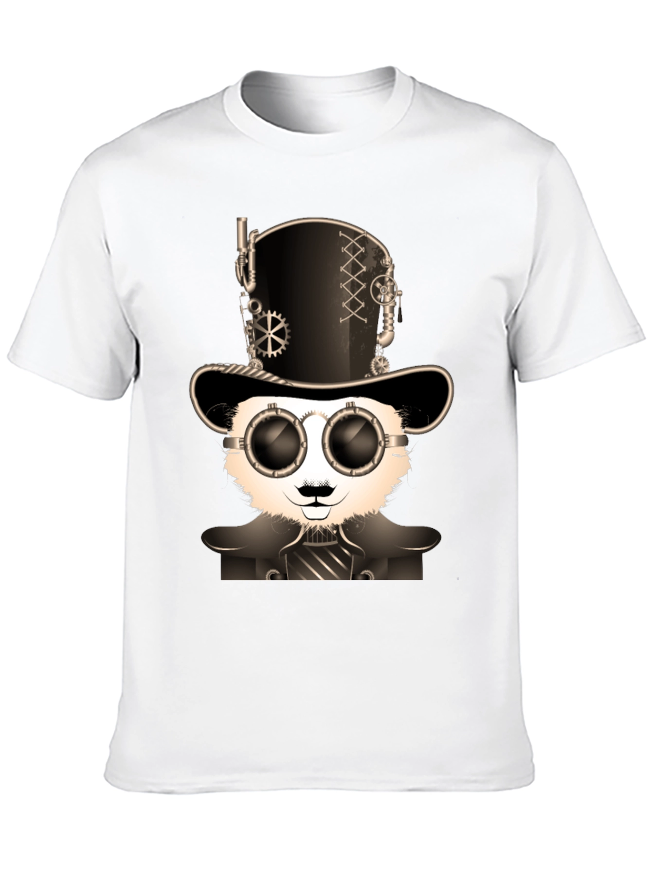 Steampunk Panda Graphic T-Shirt - Unique Design