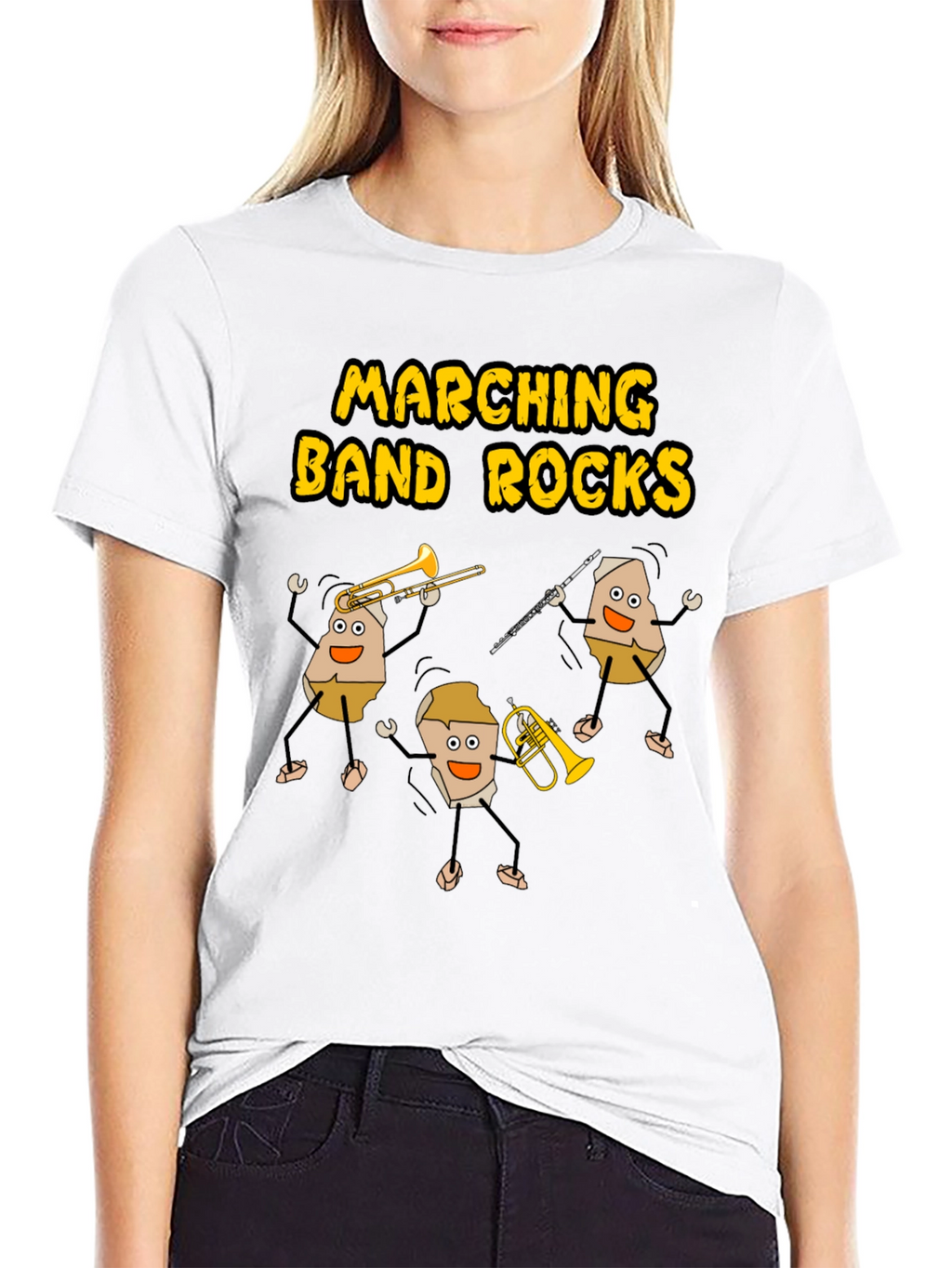 Marching Band Rocks Graphic T-Shirt