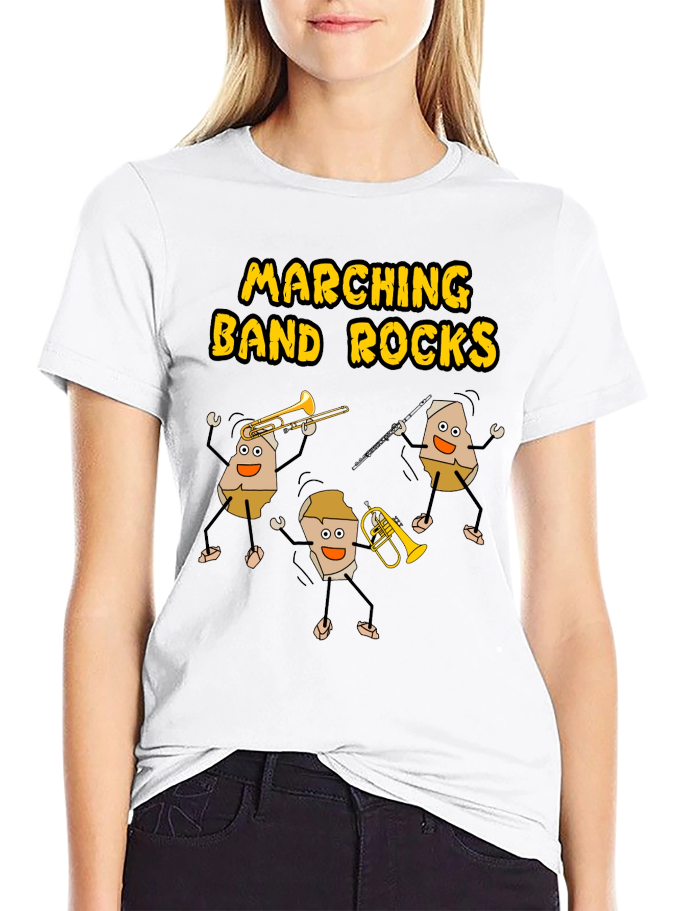 Marching Band Rocks Graphic T-Shirt
