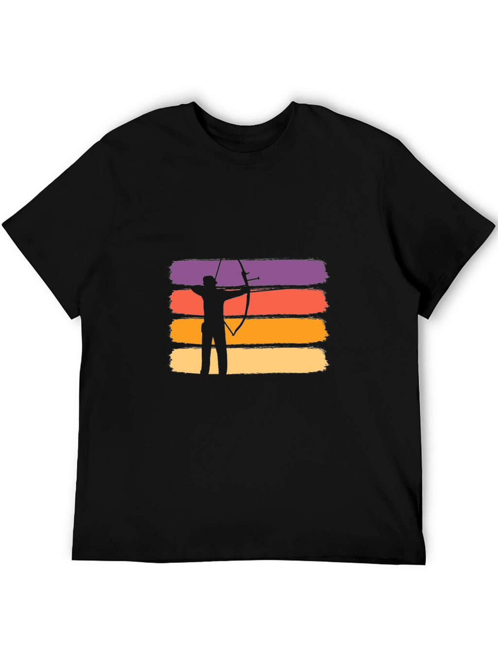 Archery Sunset Graphic T-Shirt - Black