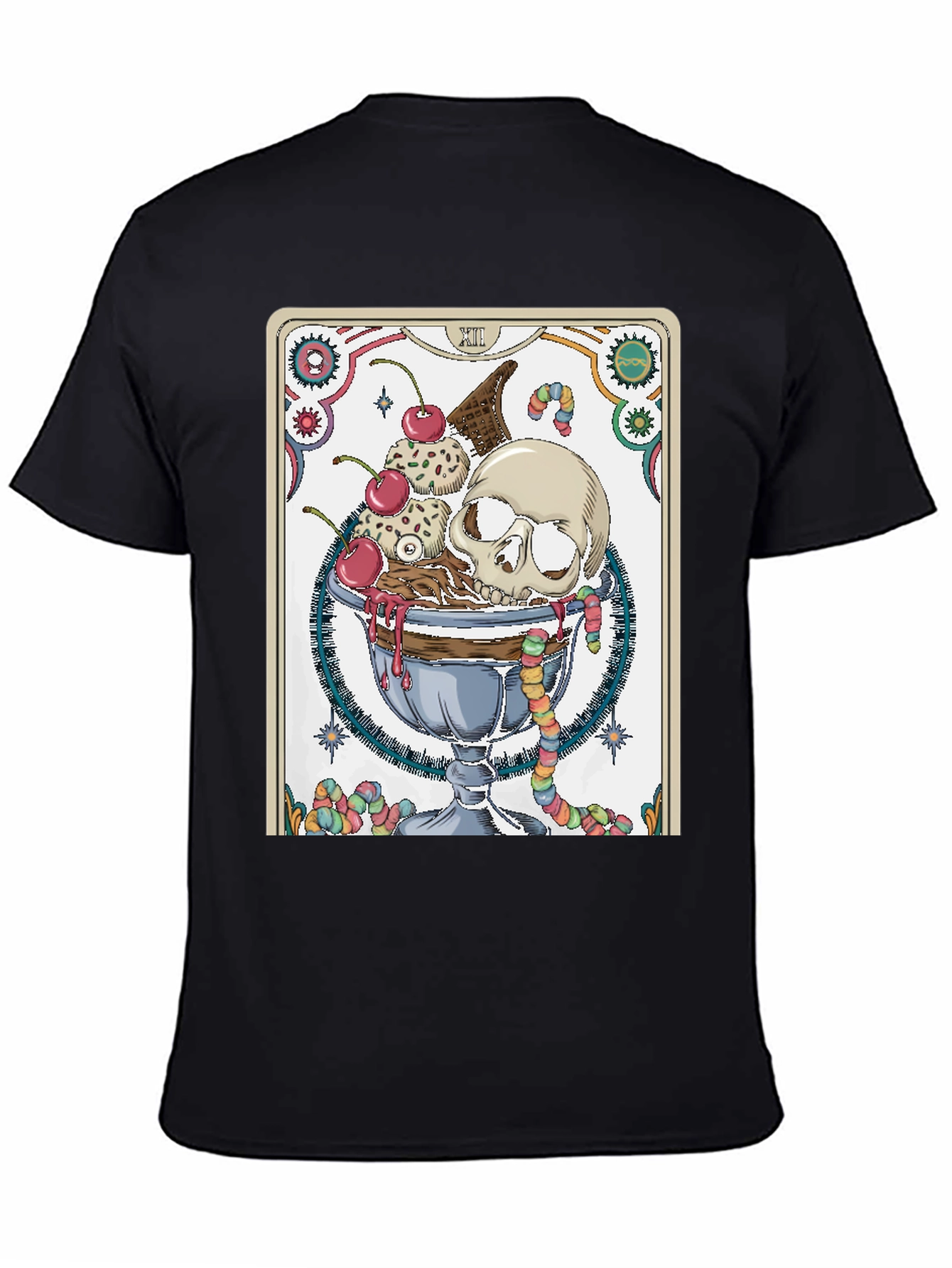 Skull Sundae Graphic Tee - Death Tarot T-Shirt