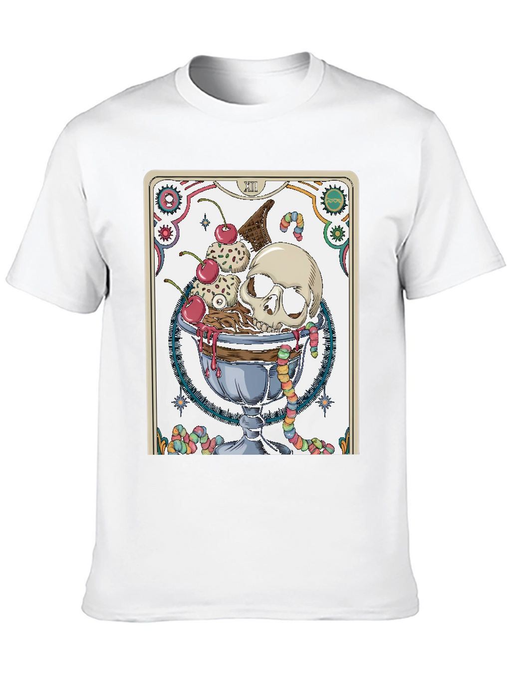 Skull Sundae Graphic Tee - Death Tarot T-Shirt