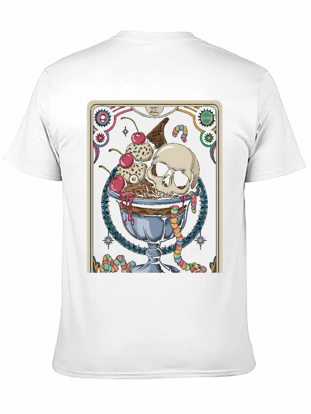 Skull Sundae Graphic Tee - Death Tarot T-Shirt