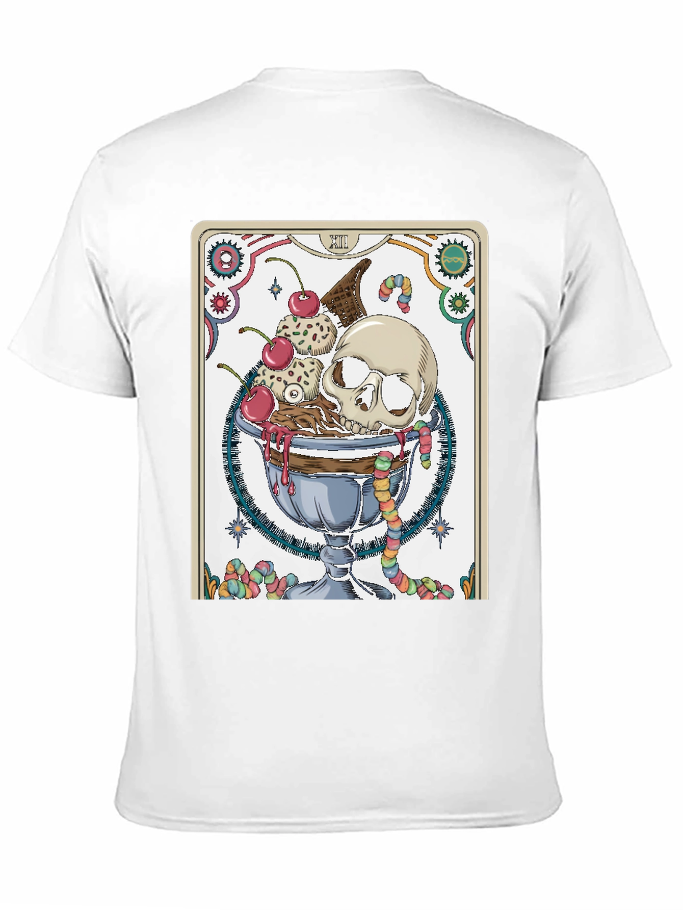 Skull Sundae Graphic Tee - Death Tarot T-Shirt