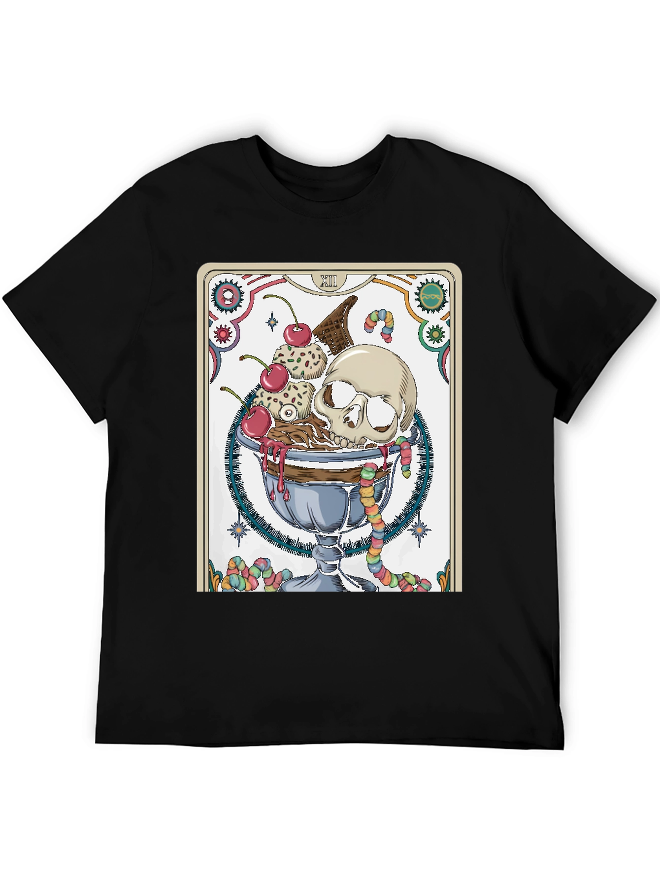 Skull Sundae Graphic Tee - Death Tarot T-Shirt