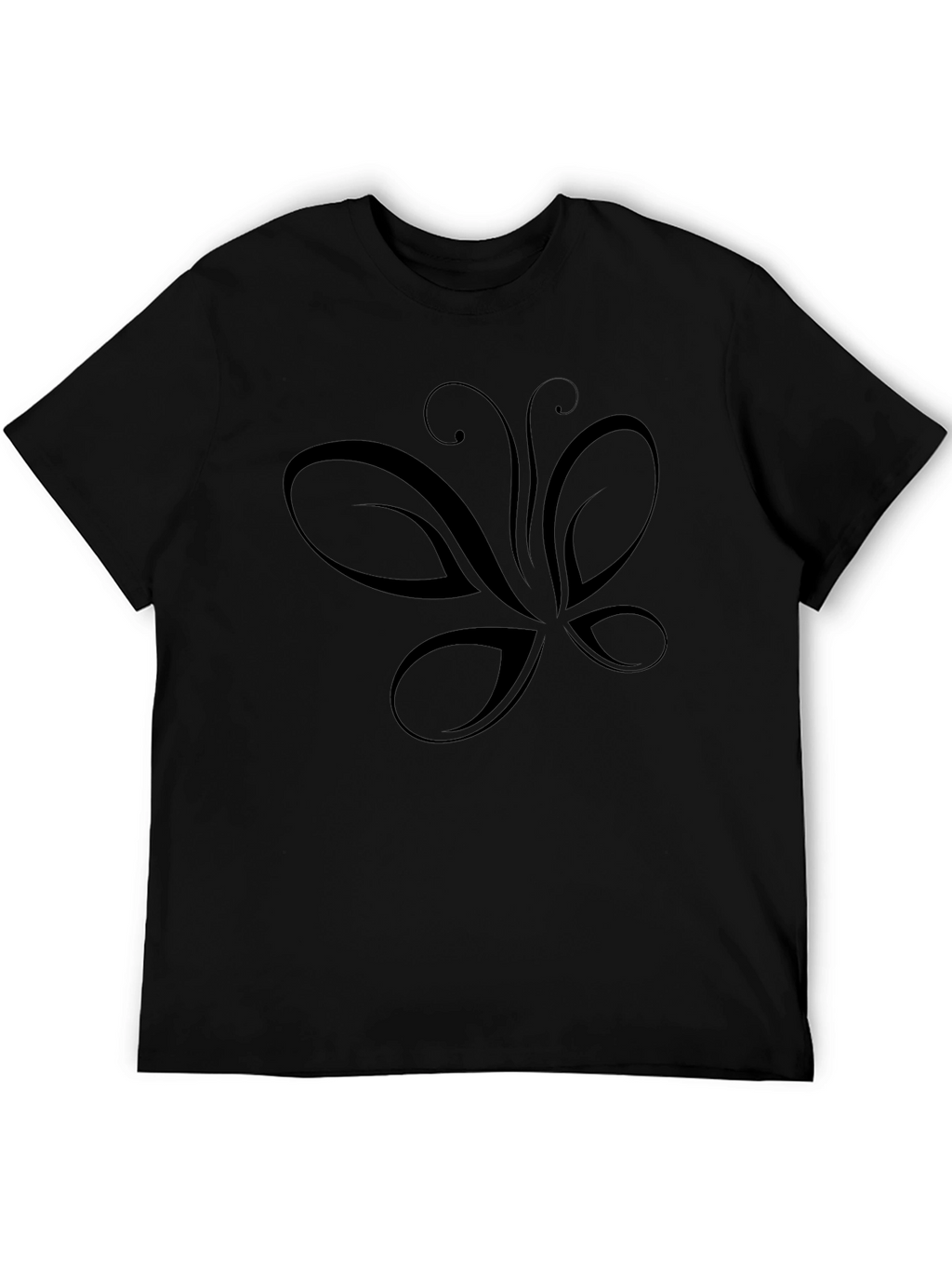 Black Butterfly Graphic Print T-Shirt