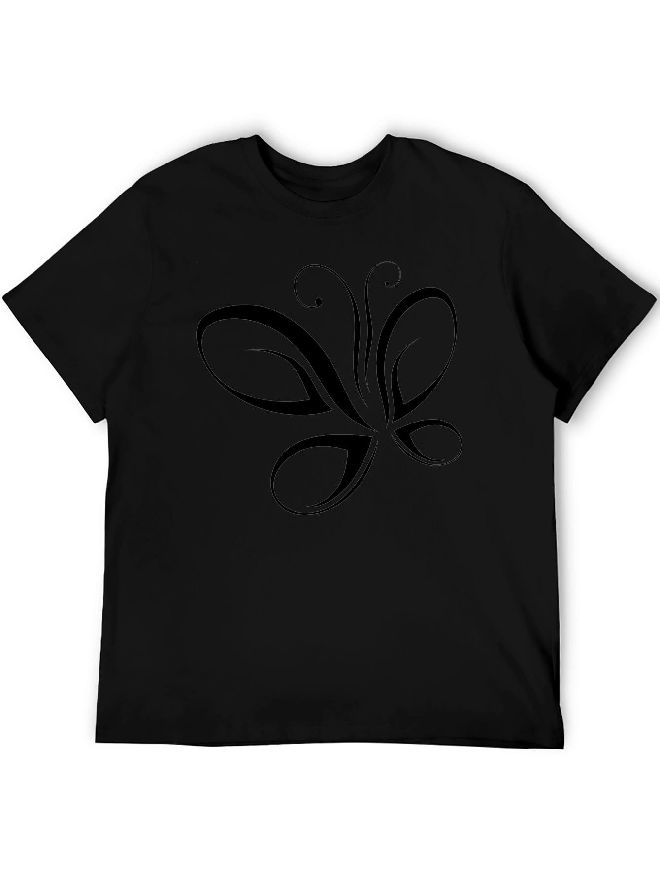 Black Butterfly Graphic Print T-Shirt