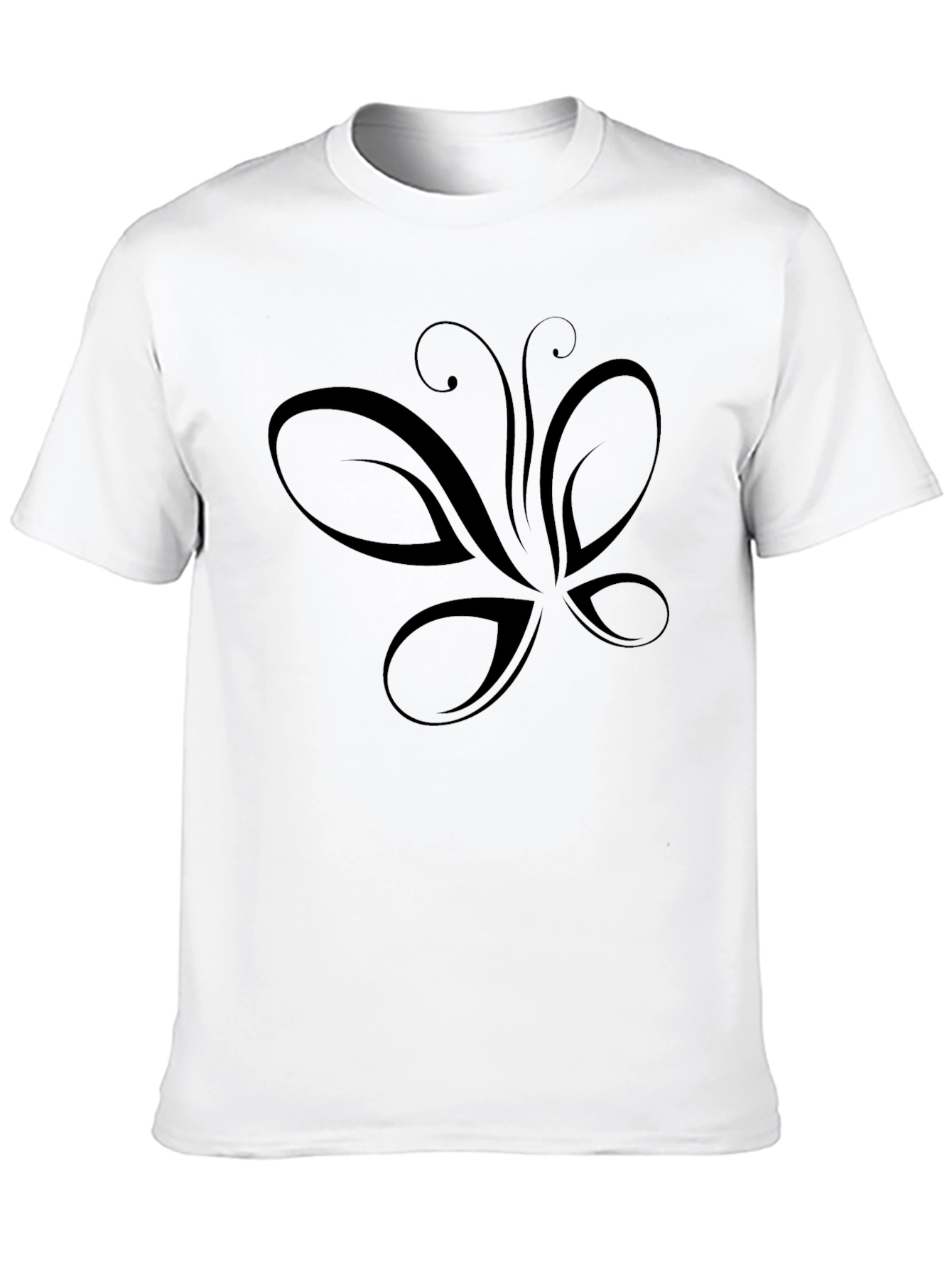 Black Butterfly Graphic Print T-Shirt