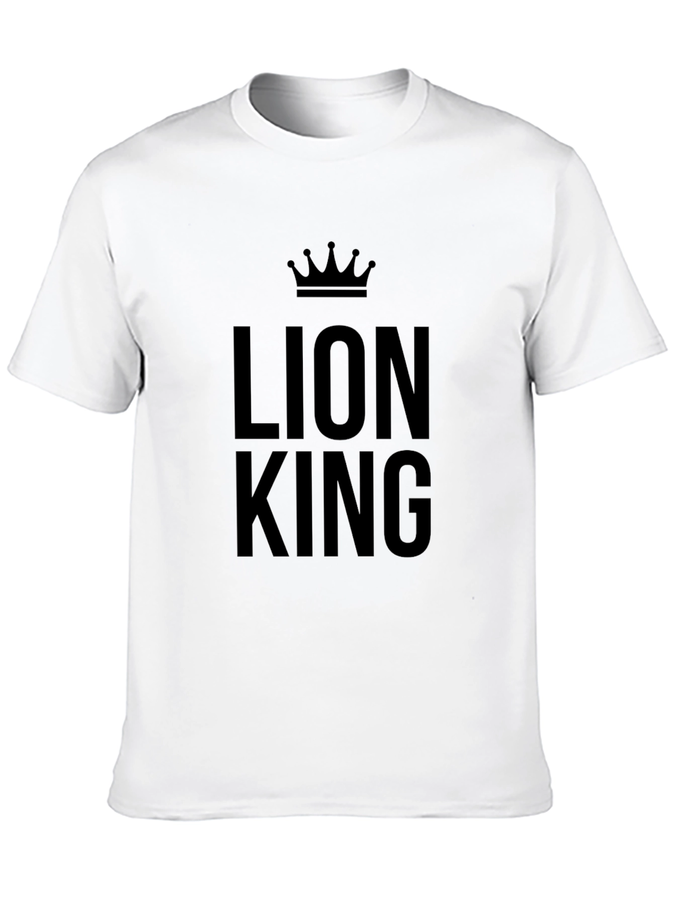 Lion King Crown Graphic Tee - Black