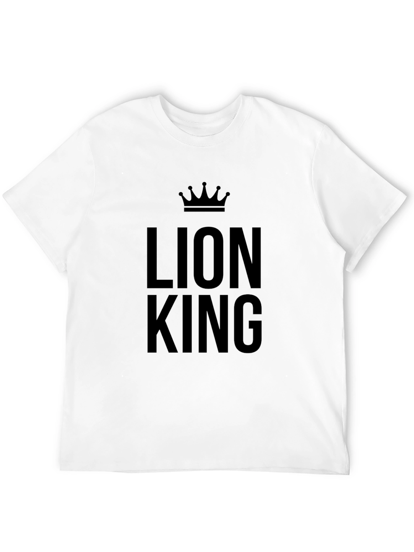 Lion King Crown Graphic Tee - Black