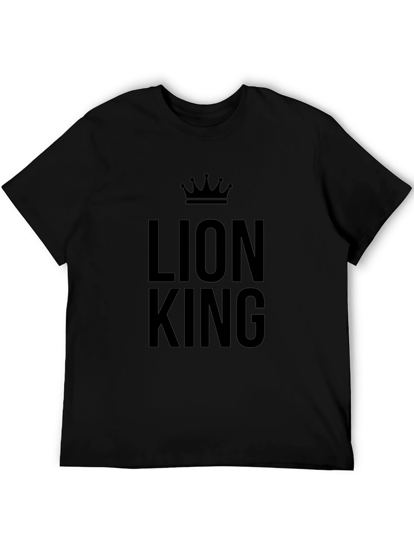 Lion King Crown Graphic Tee - Black