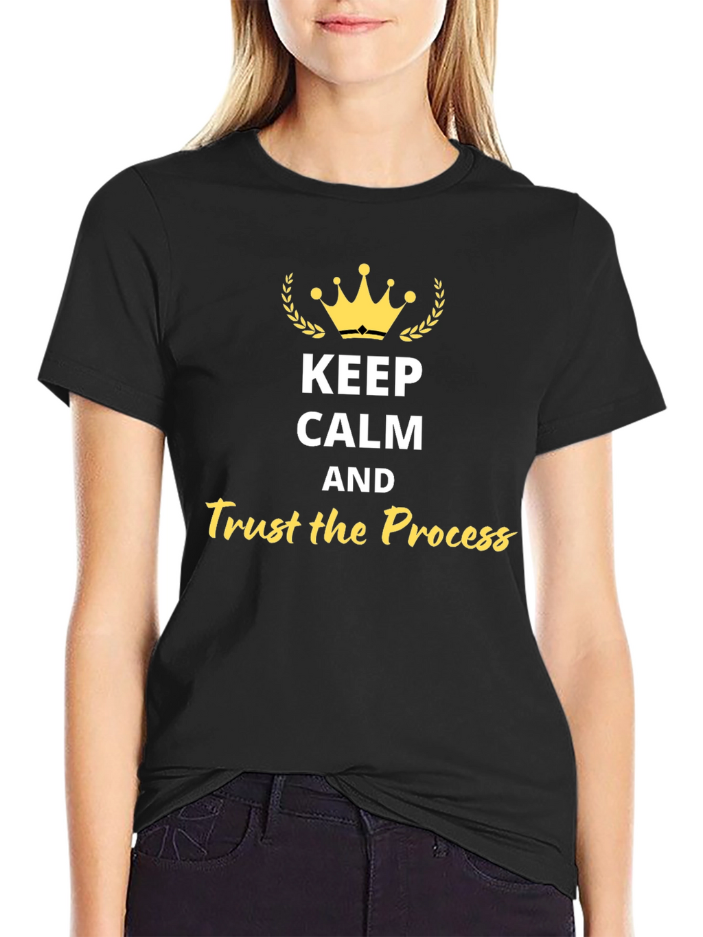 Keep Calm and Trust the Process Black Tee