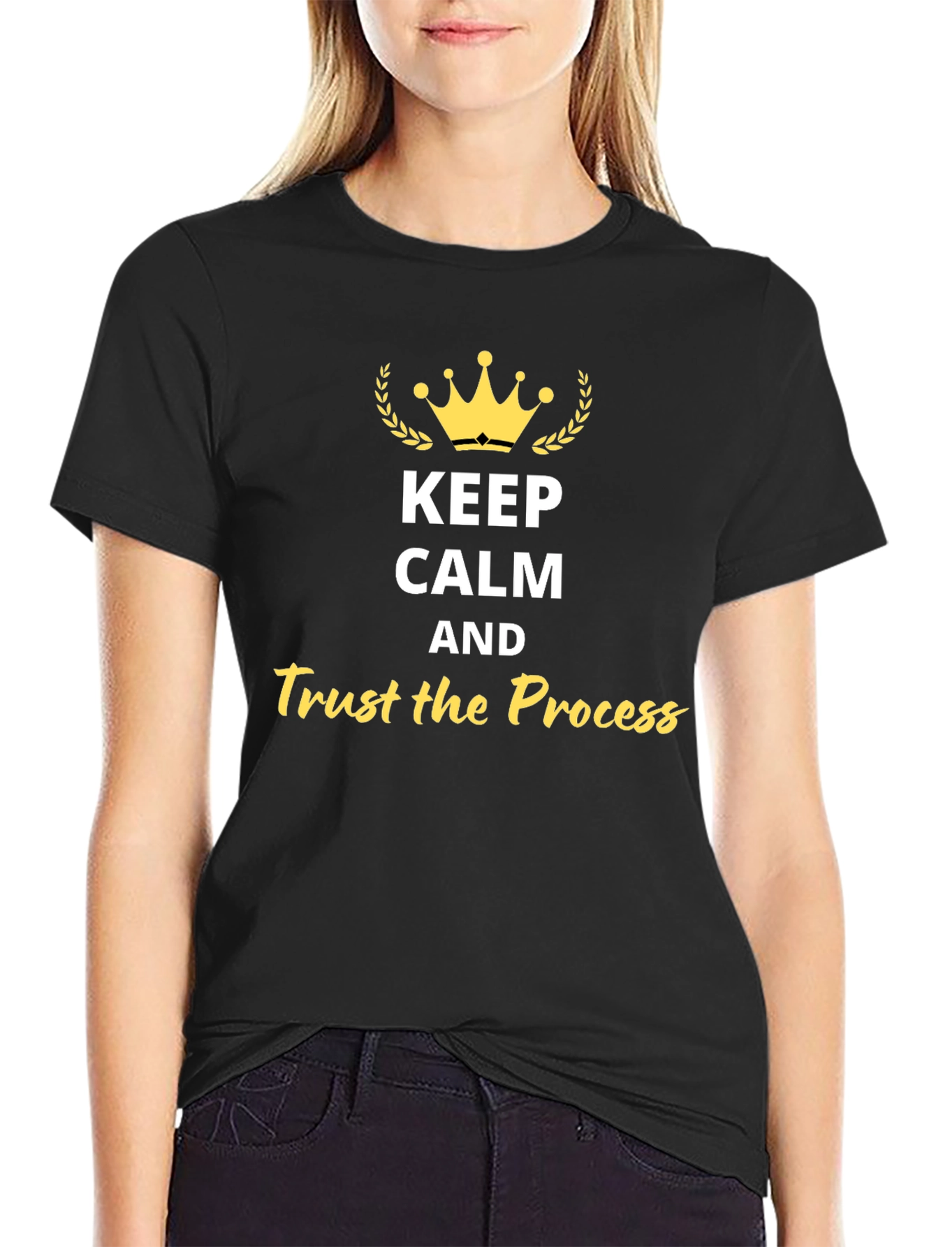 Keep Calm and Trust the Process Black Tee