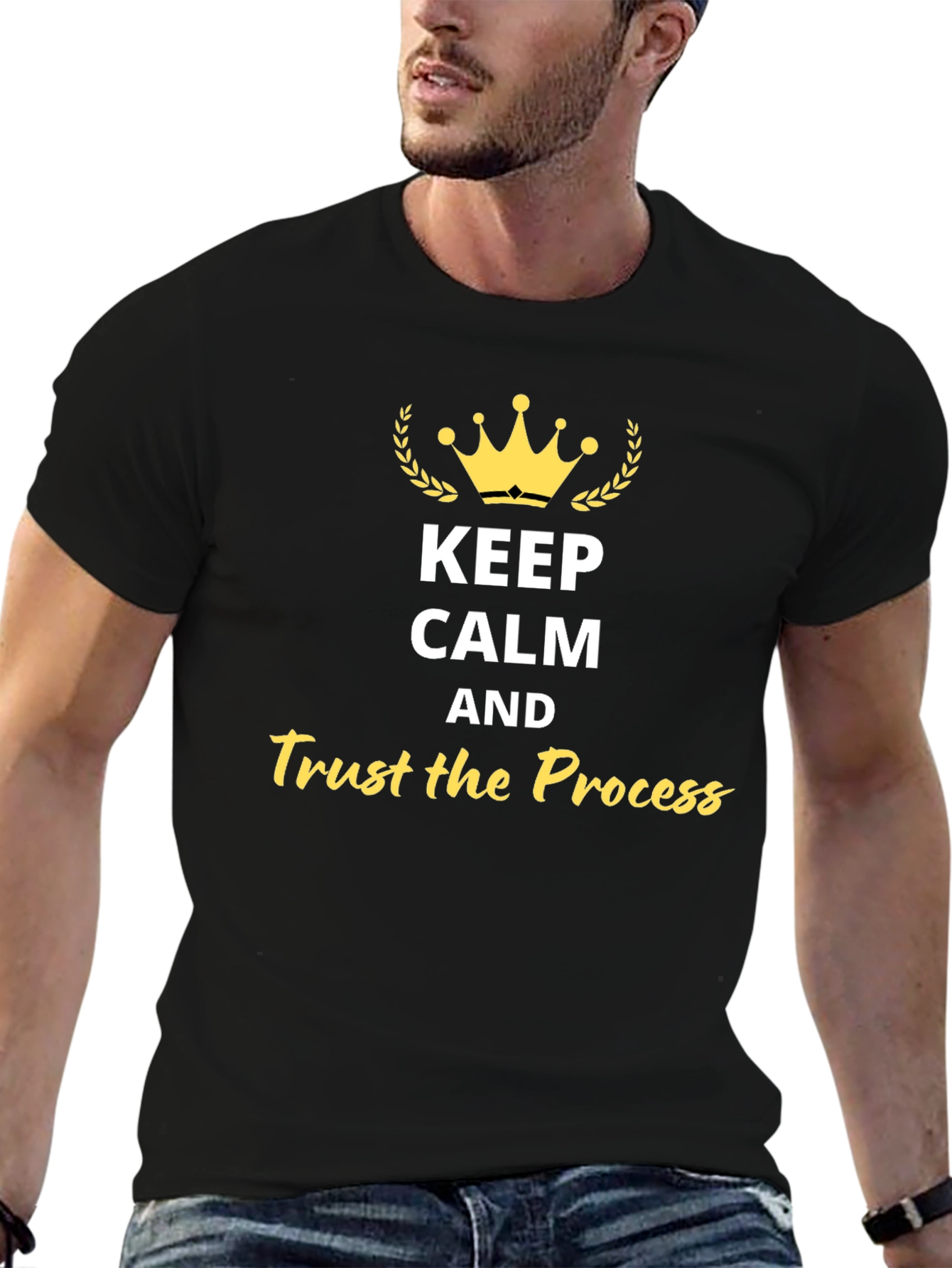 Keep Calm and Trust the Process Black Tee