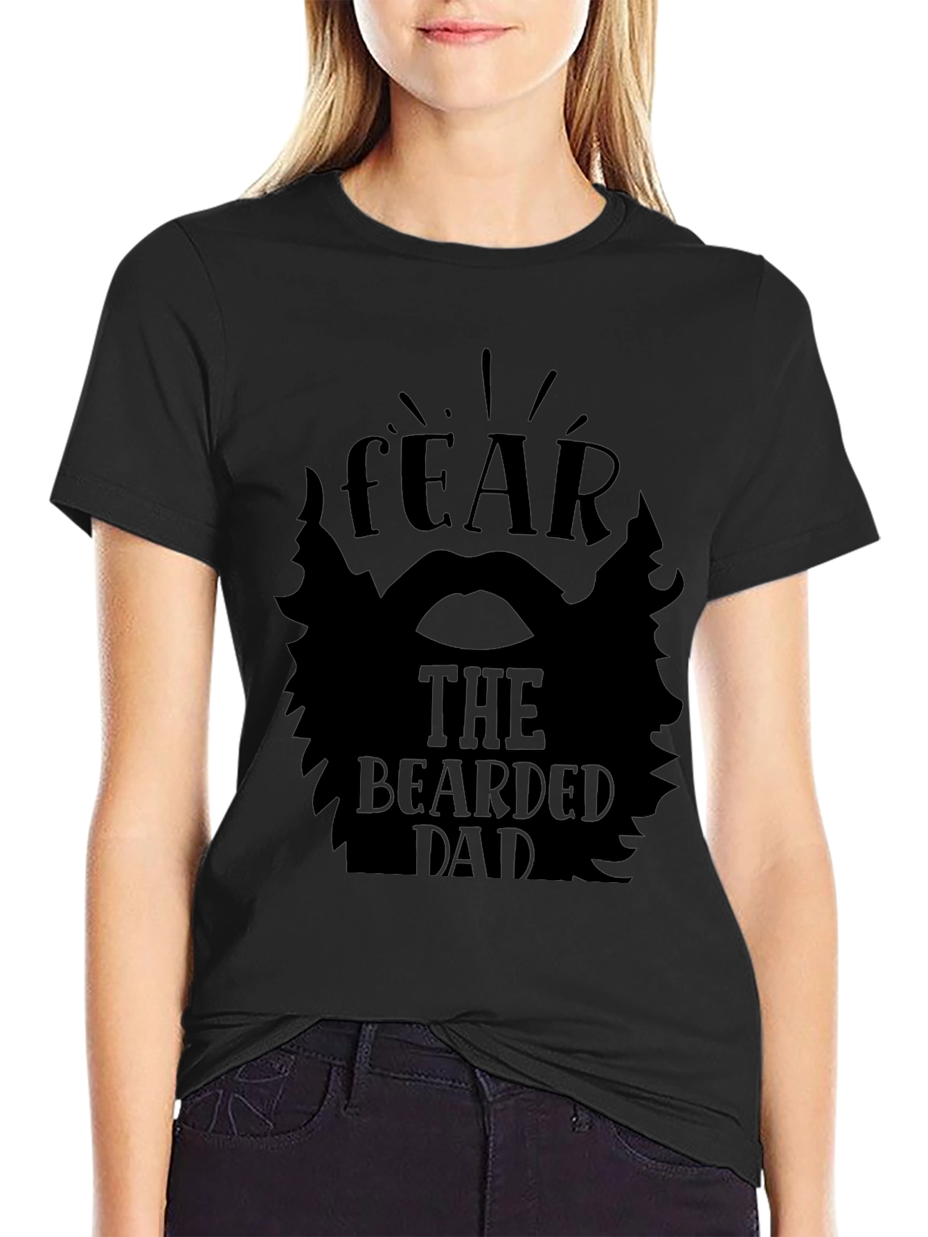 Fear the Bearded Dad Black T-Shirt