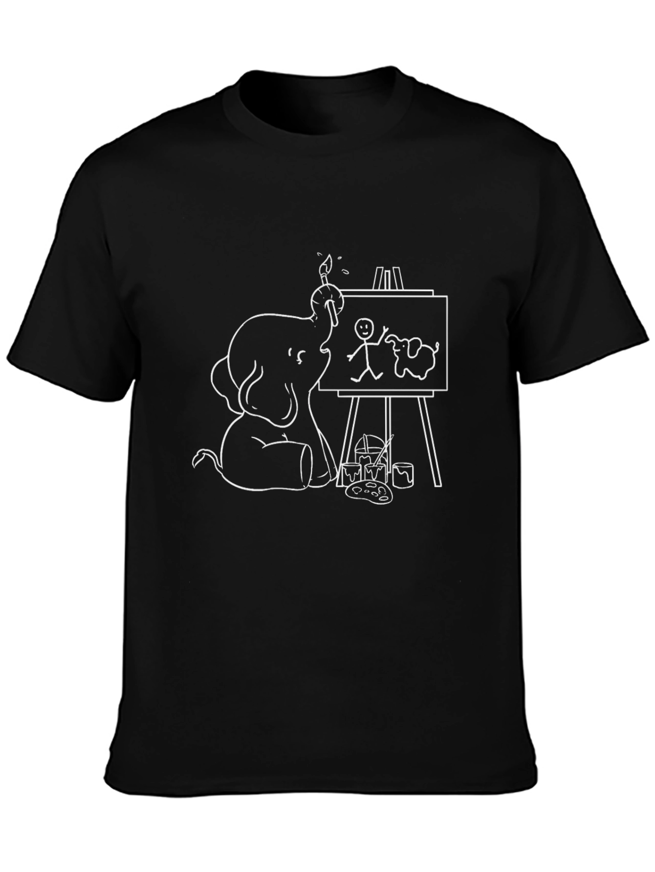 Elephant Artist T-Shirt - Unique Graphic Tee