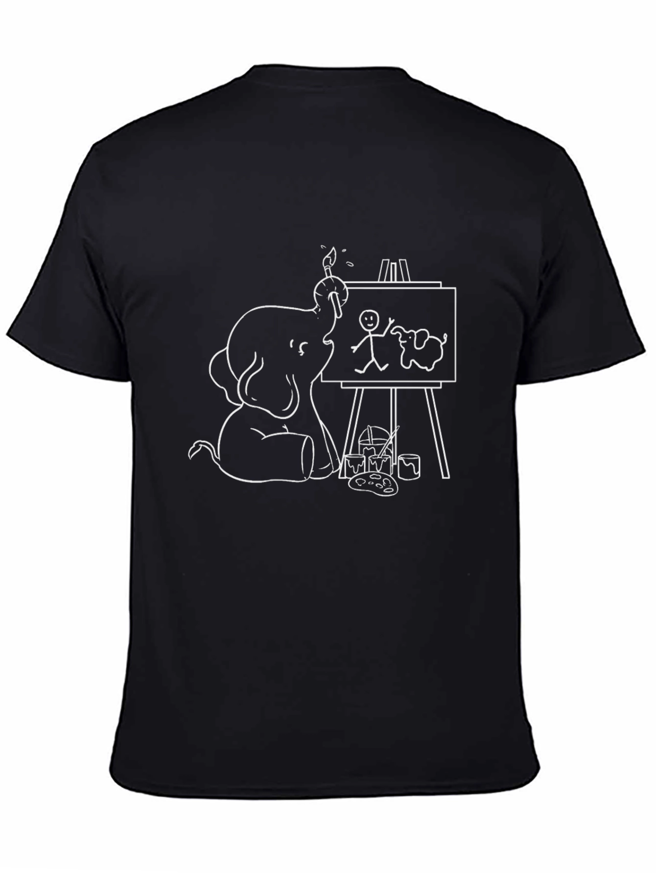Elephant Artist T-Shirt - Unique Graphic Tee