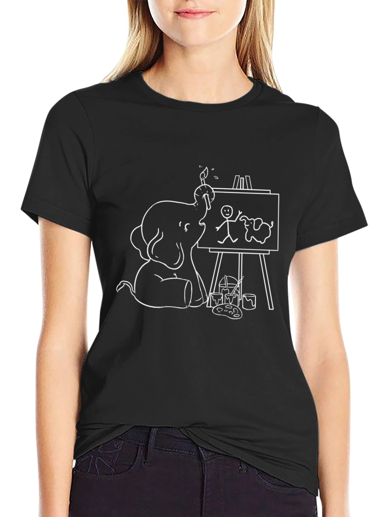 Elephant Artist T-Shirt - Unique Graphic Tee