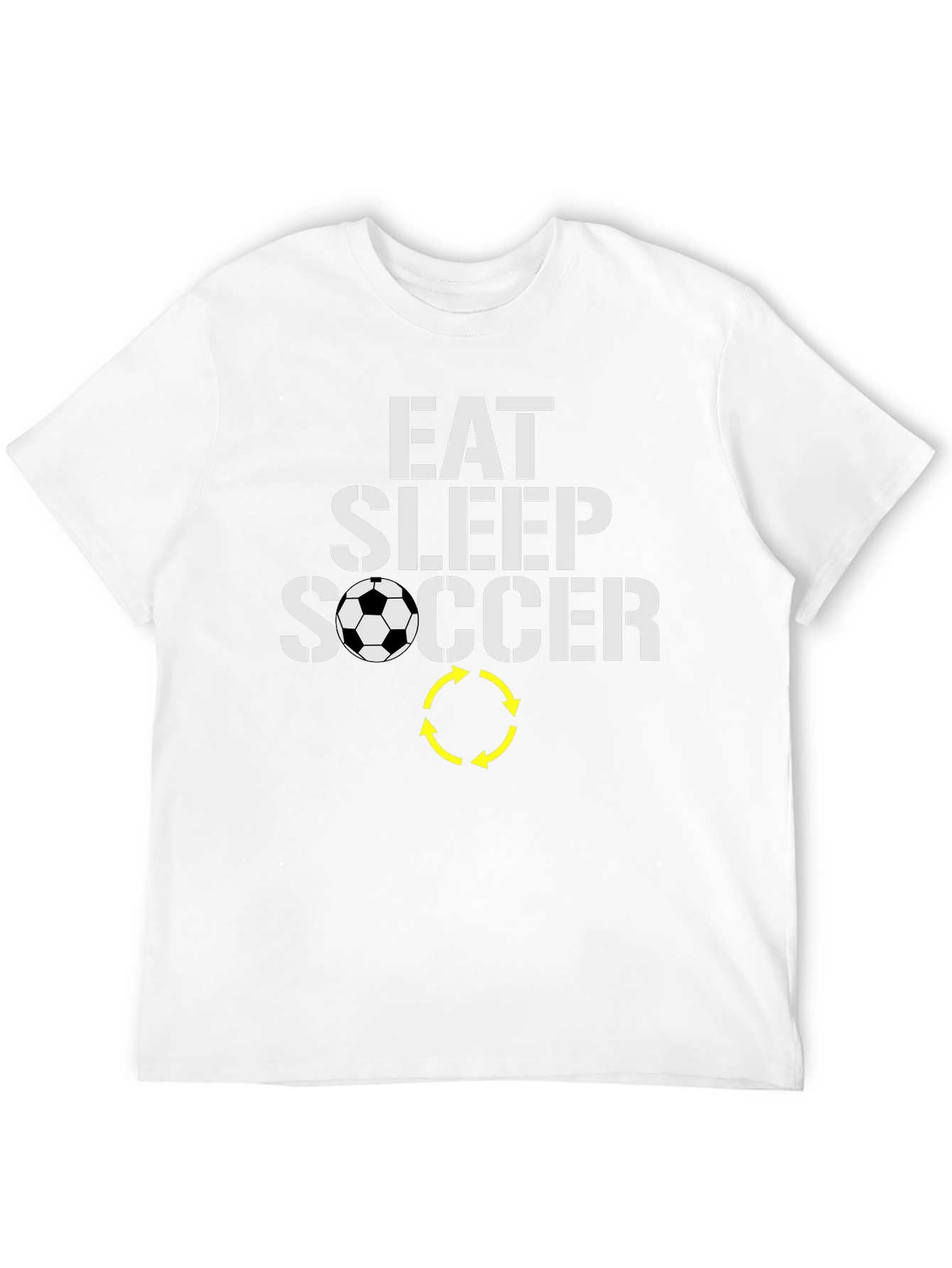 Eat Sleep Soccer T-Shirt - Black Graphic Tee