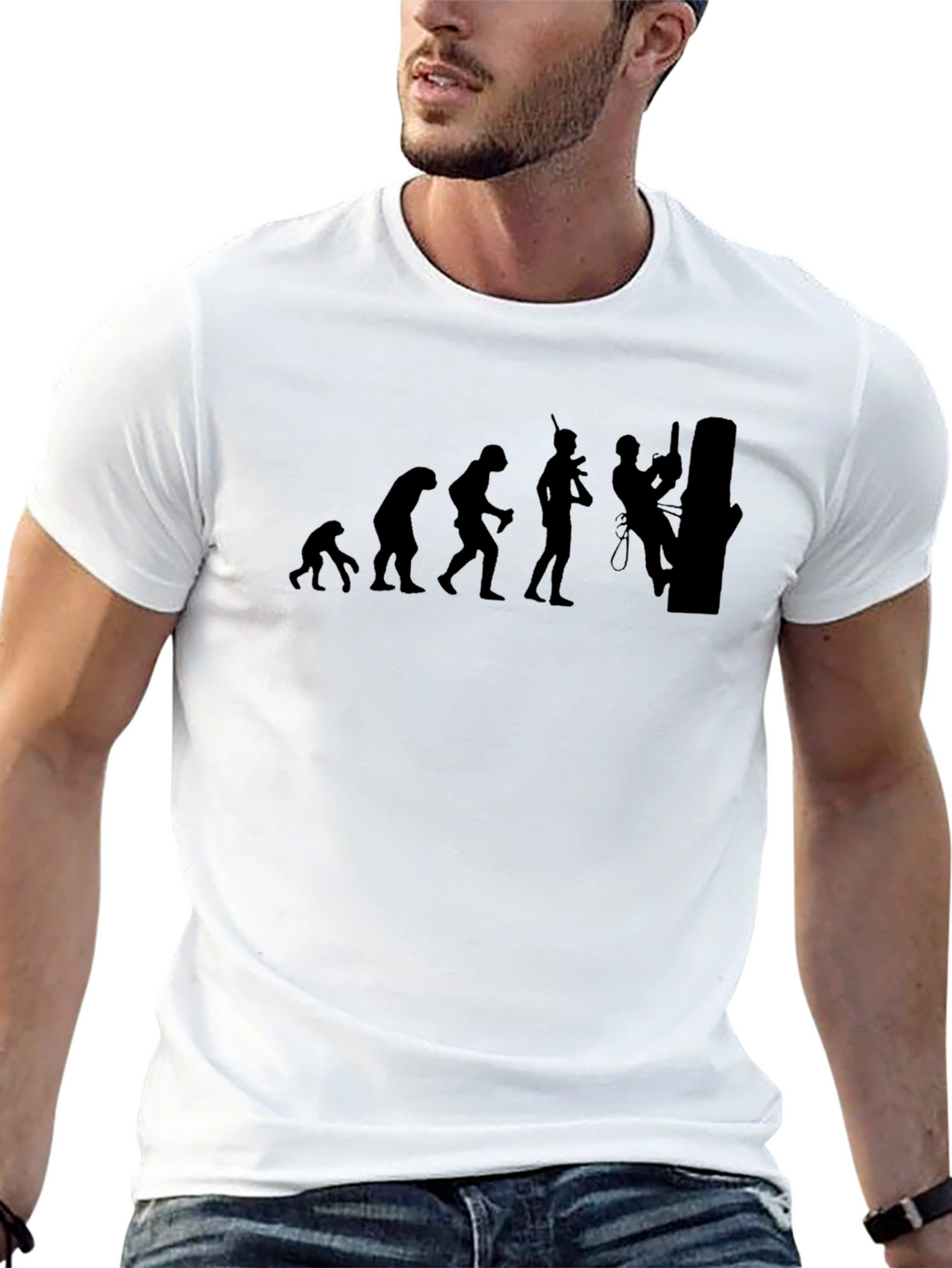 Evolution of Arborist Black T-Shirt