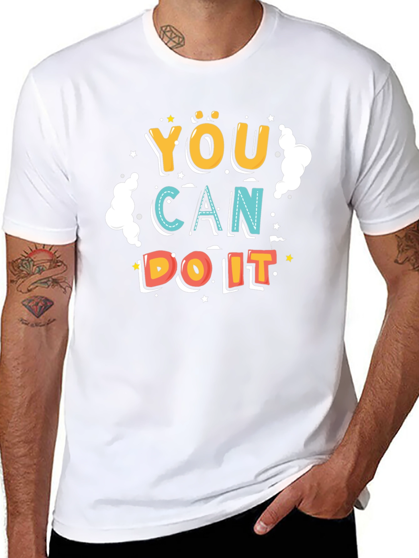 Motivational You Can Do It Black T-Shirt