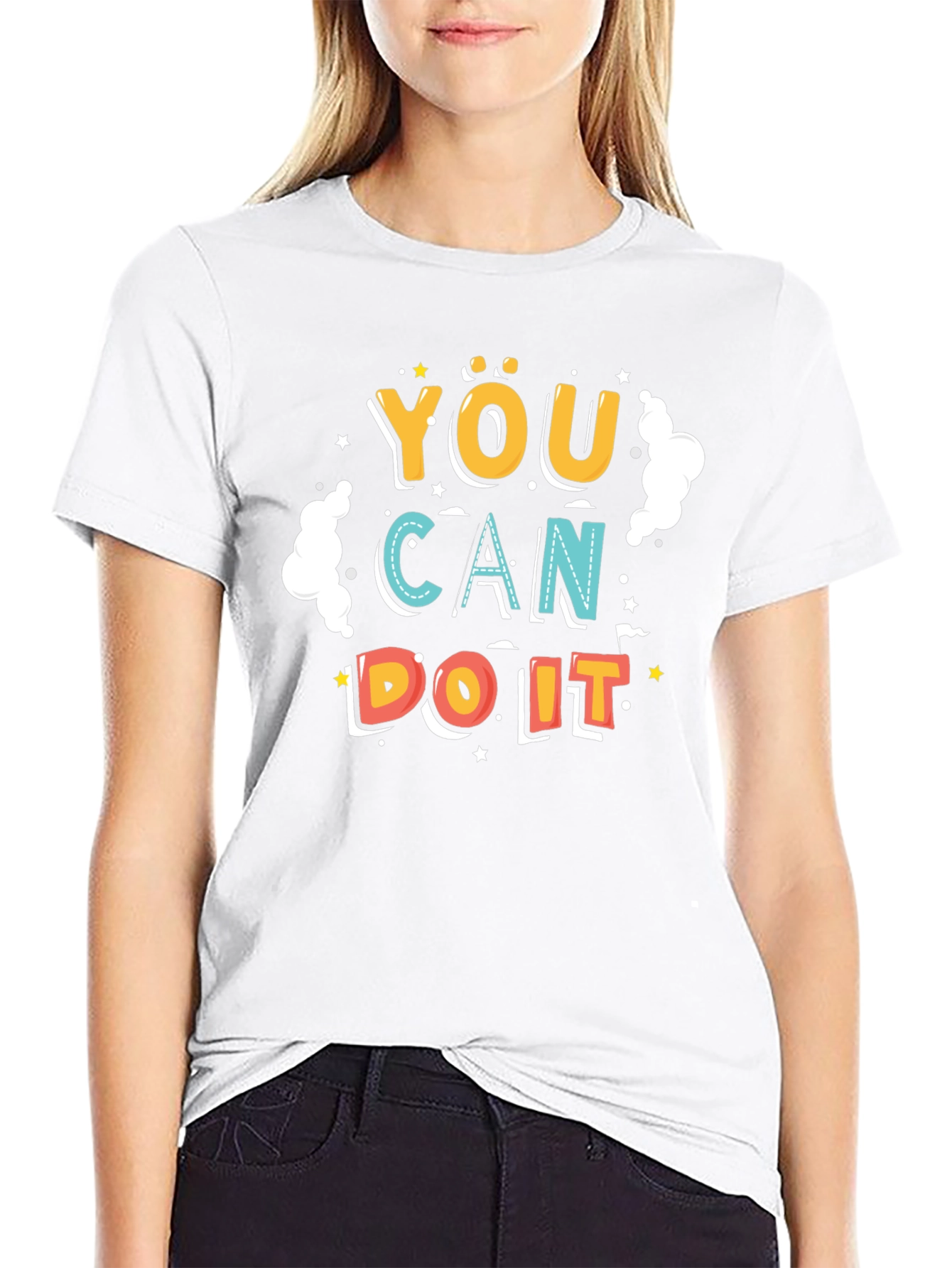 Motivational You Can Do It Black T-Shirt