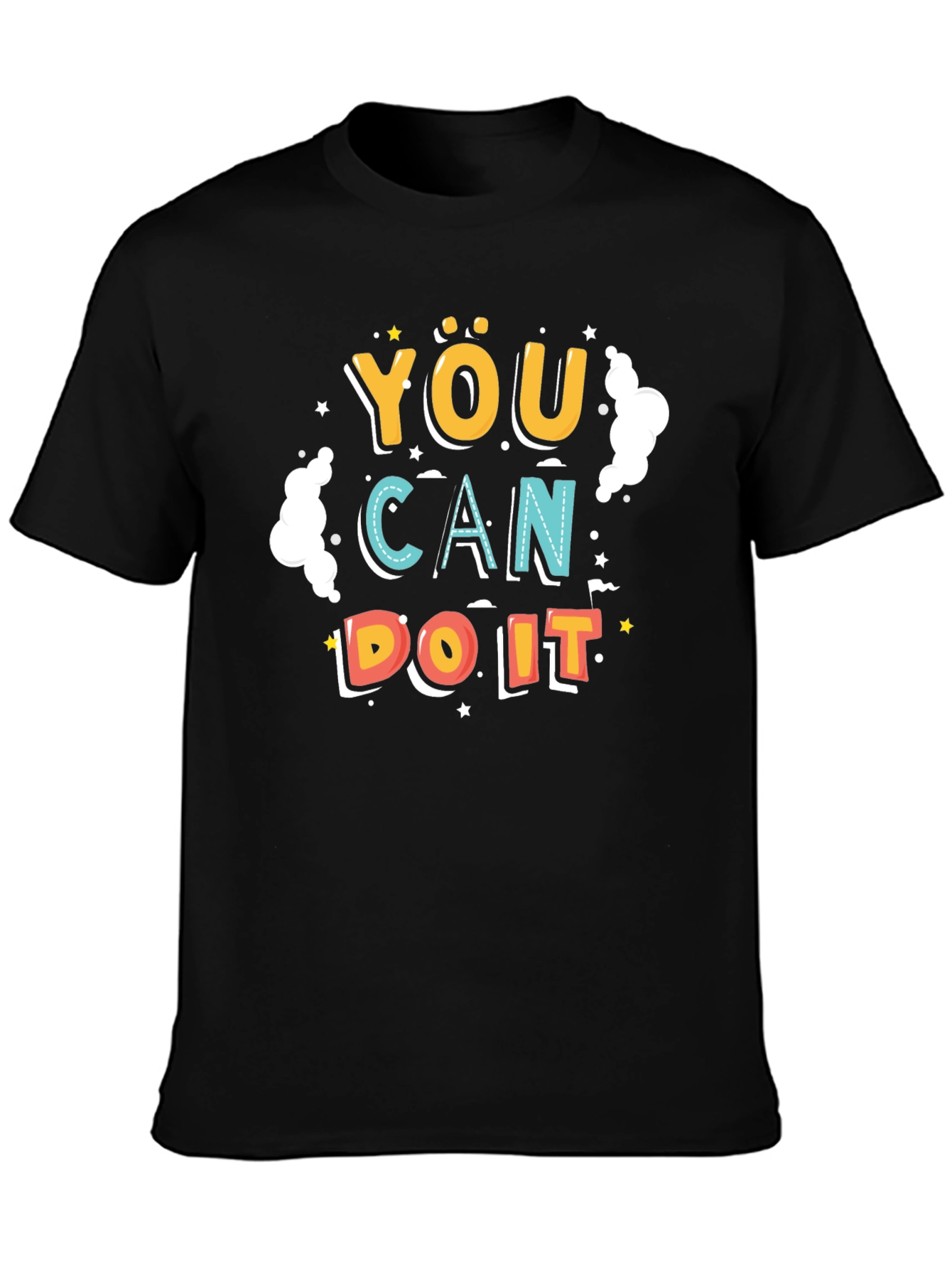 Motivational You Can Do It Black T-Shirt
