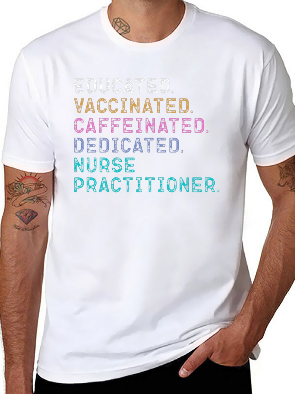 Educated Vaccinated Nurse Practitioner Graphic Tee