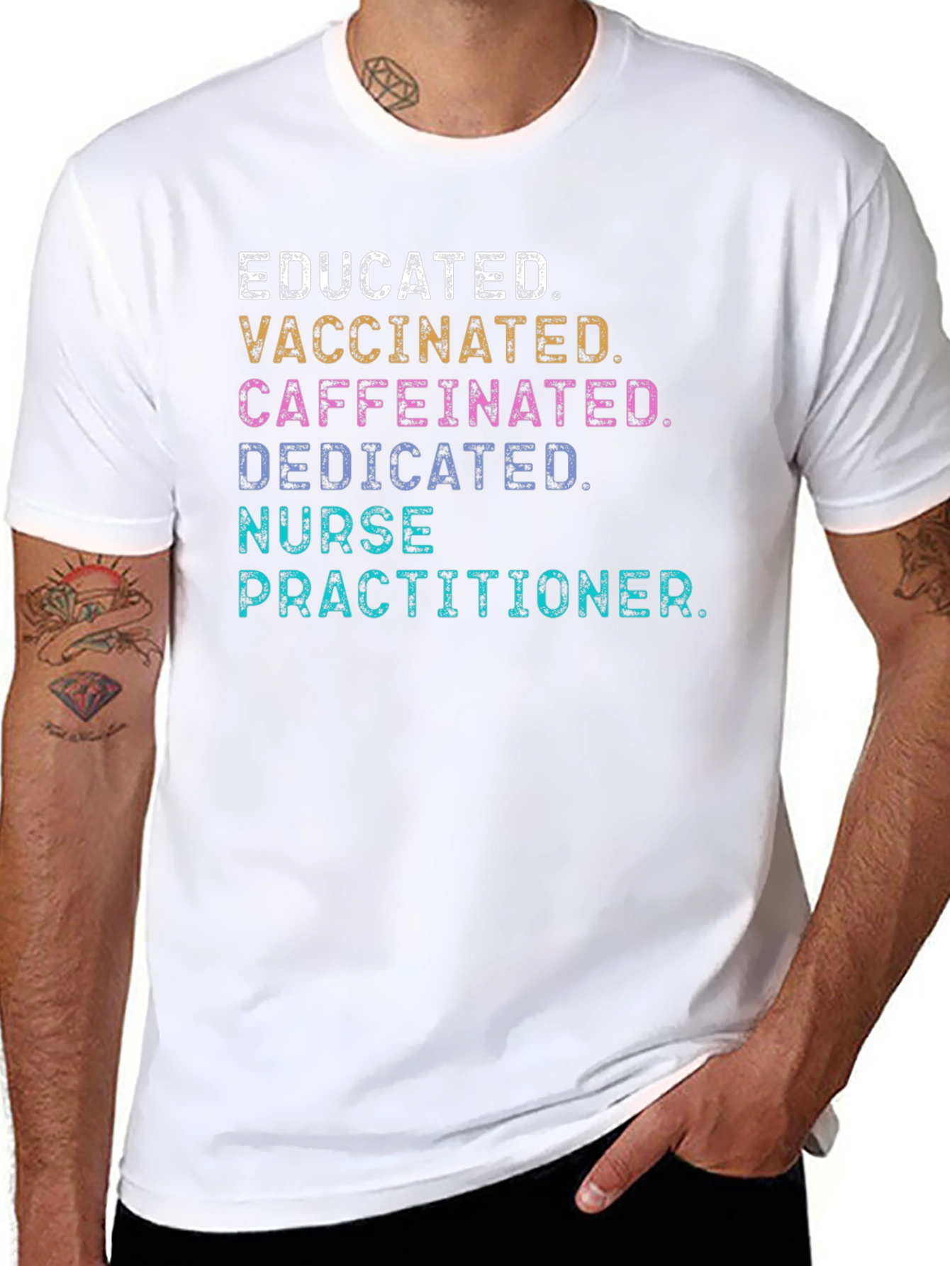 Educated Vaccinated Nurse Practitioner Graphic Tee