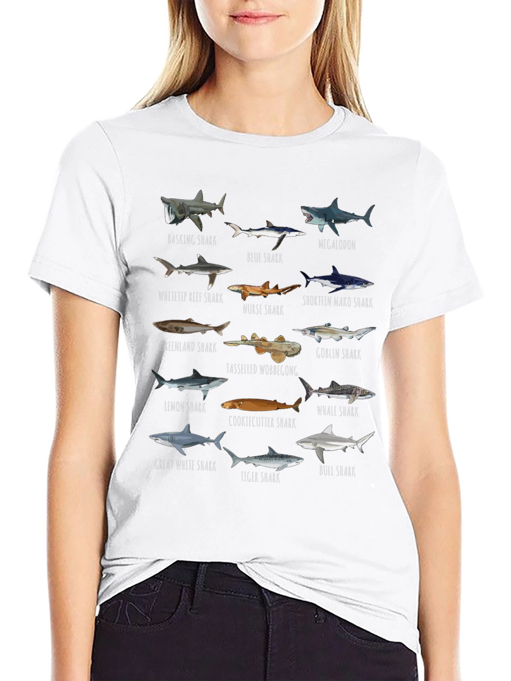 Shark Species Graphic T-Shirt