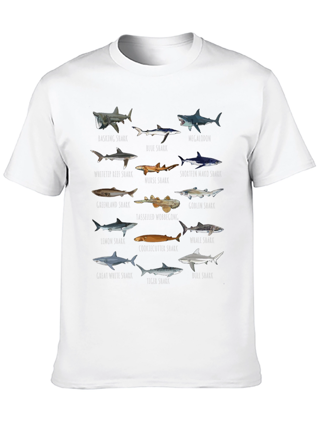 Shark Species Graphic T-Shirt