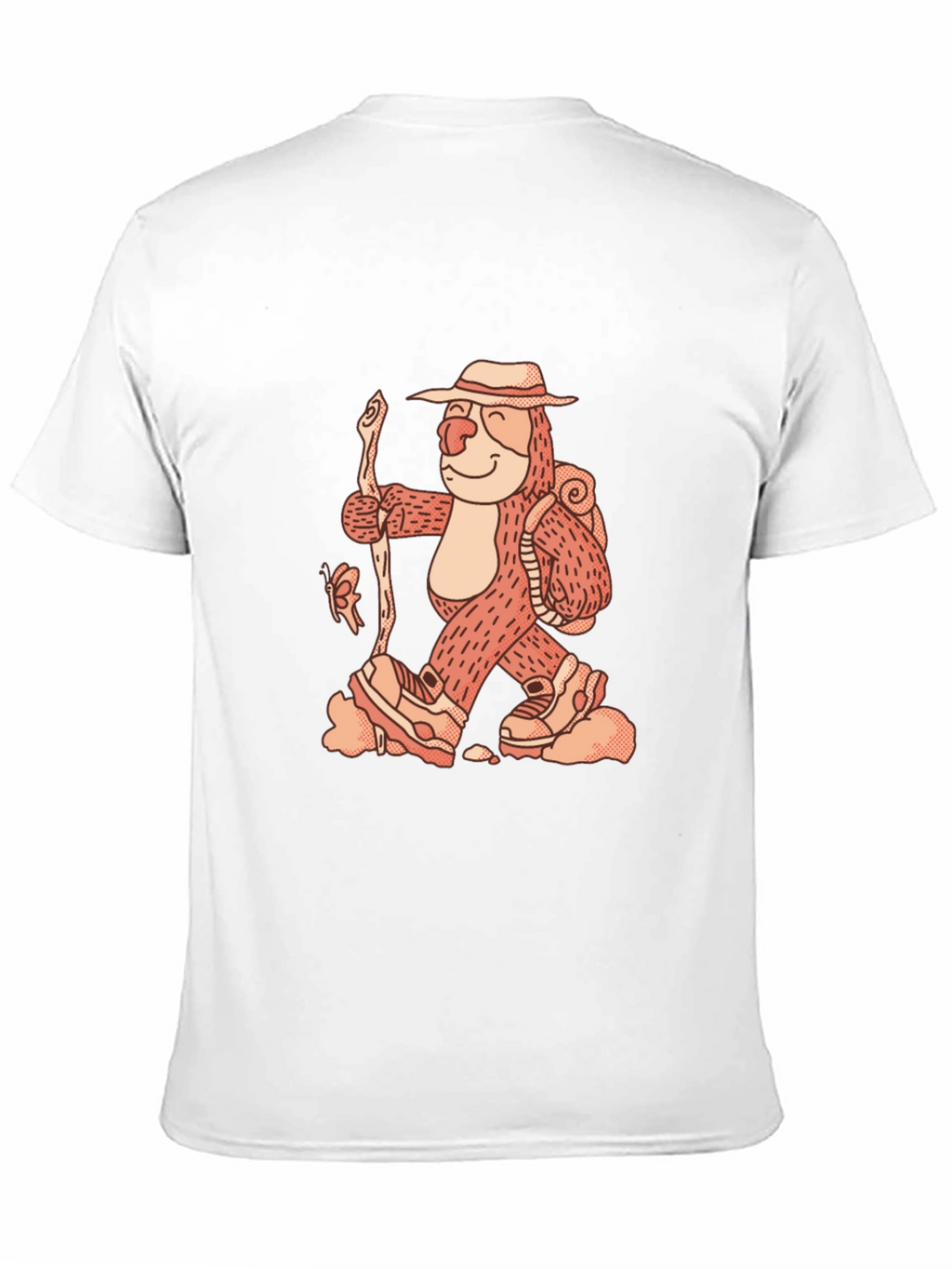 Hiking Sloth Graphic Tee - Black Cotton Comfort