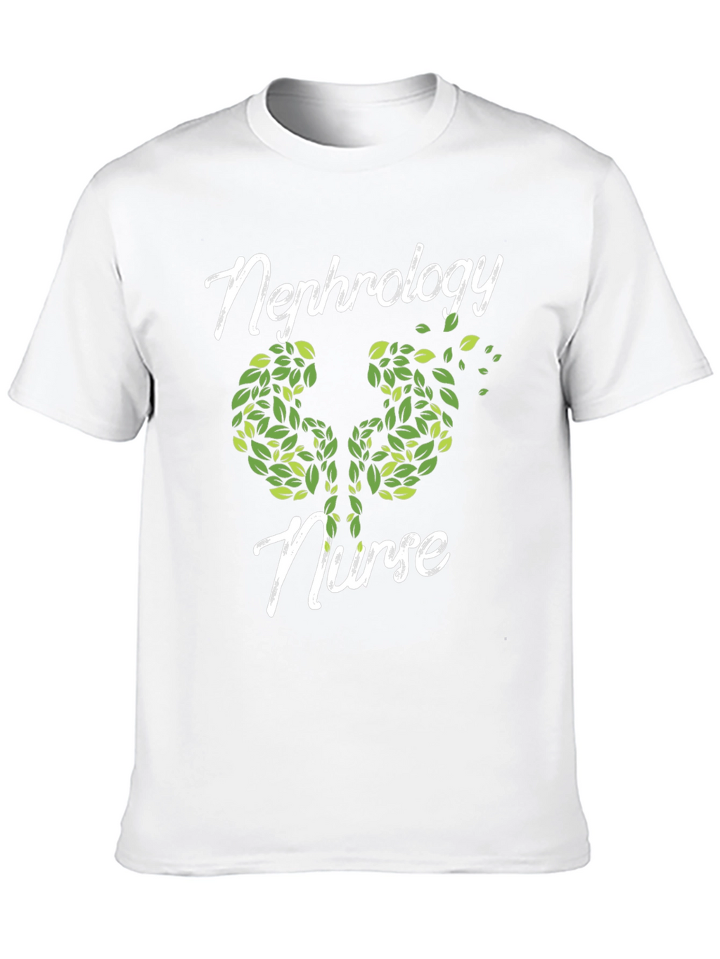 Nephrology Nurse T-Shirt - Kidney Leaf Design