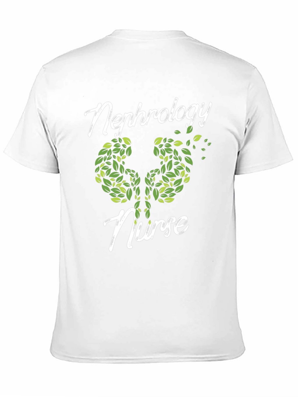 Nephrology Nurse T-Shirt - Kidney Leaf Design