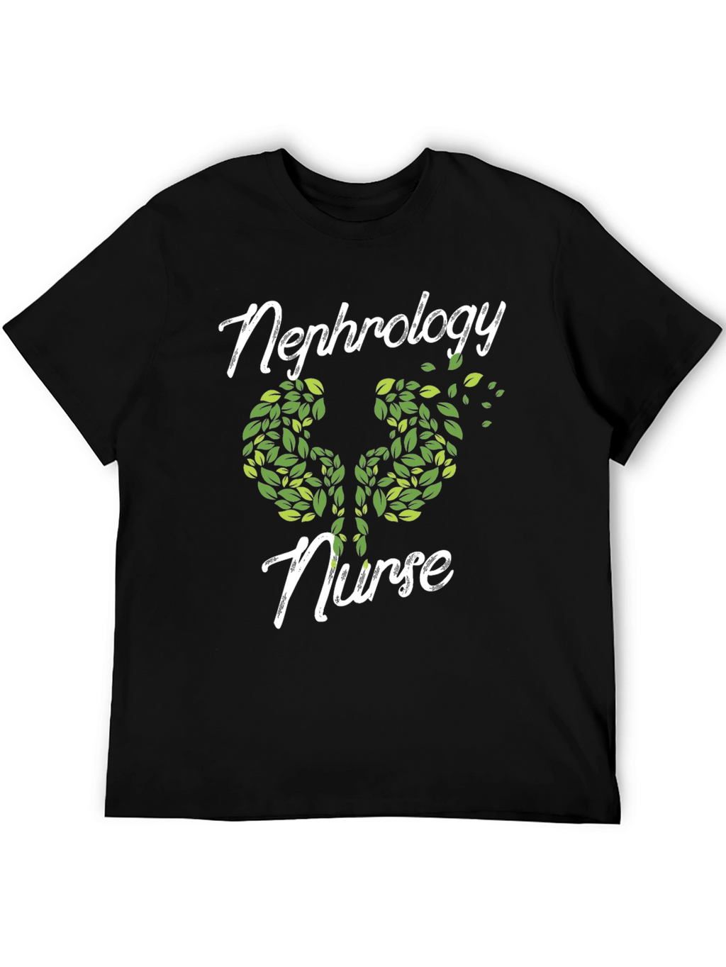 Nephrology Nurse T-Shirt - Kidney Leaf Design