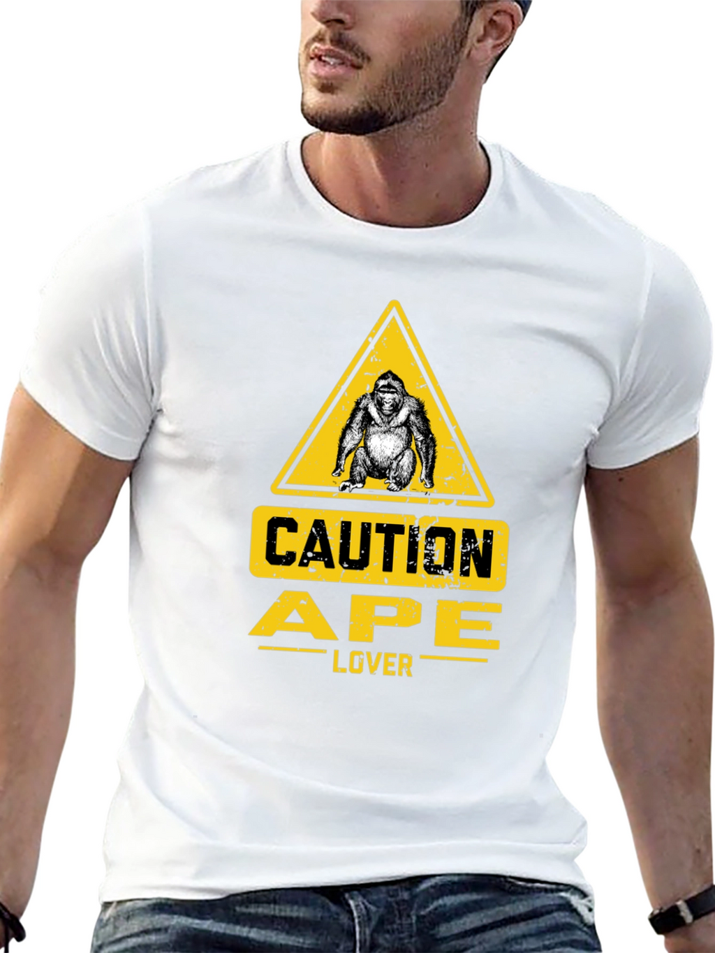Caution Ape Lover Black T-Shirt