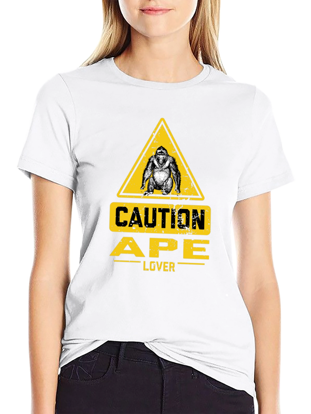 Caution Ape Lover Black T-Shirt