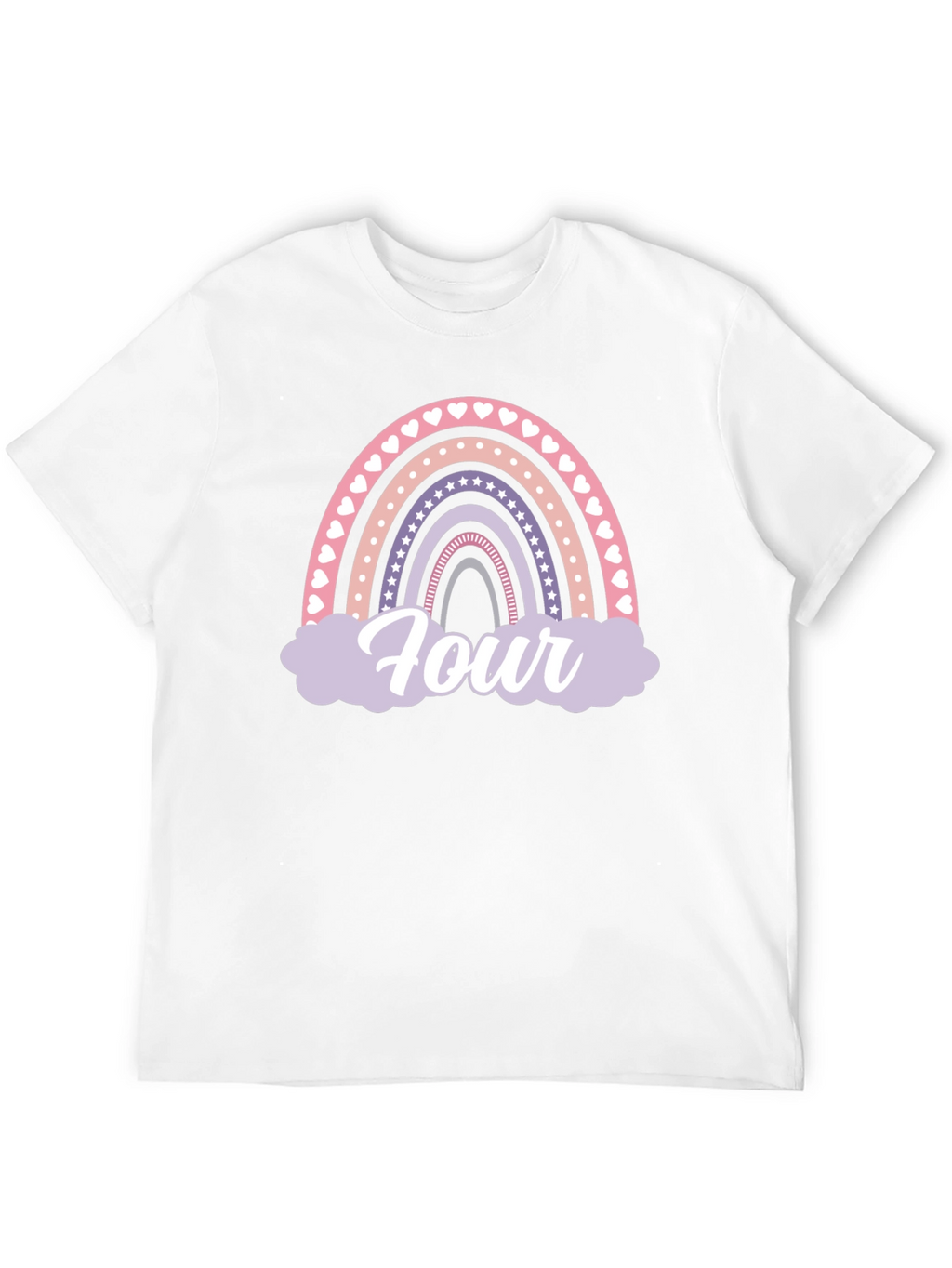 Rainbow Four Birthday T-Shirt