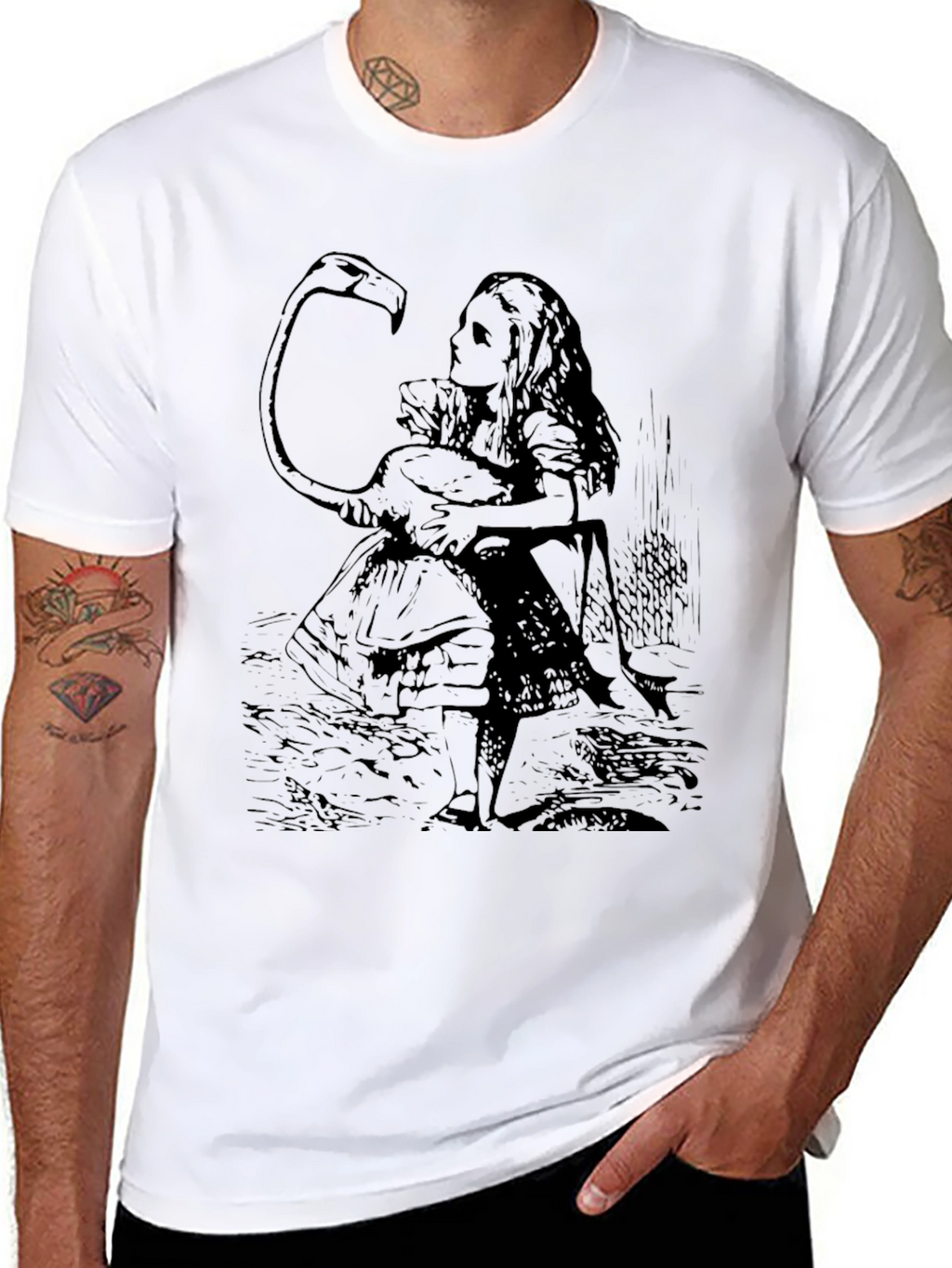 Alice in Wonderland Flamingo T-Shirt