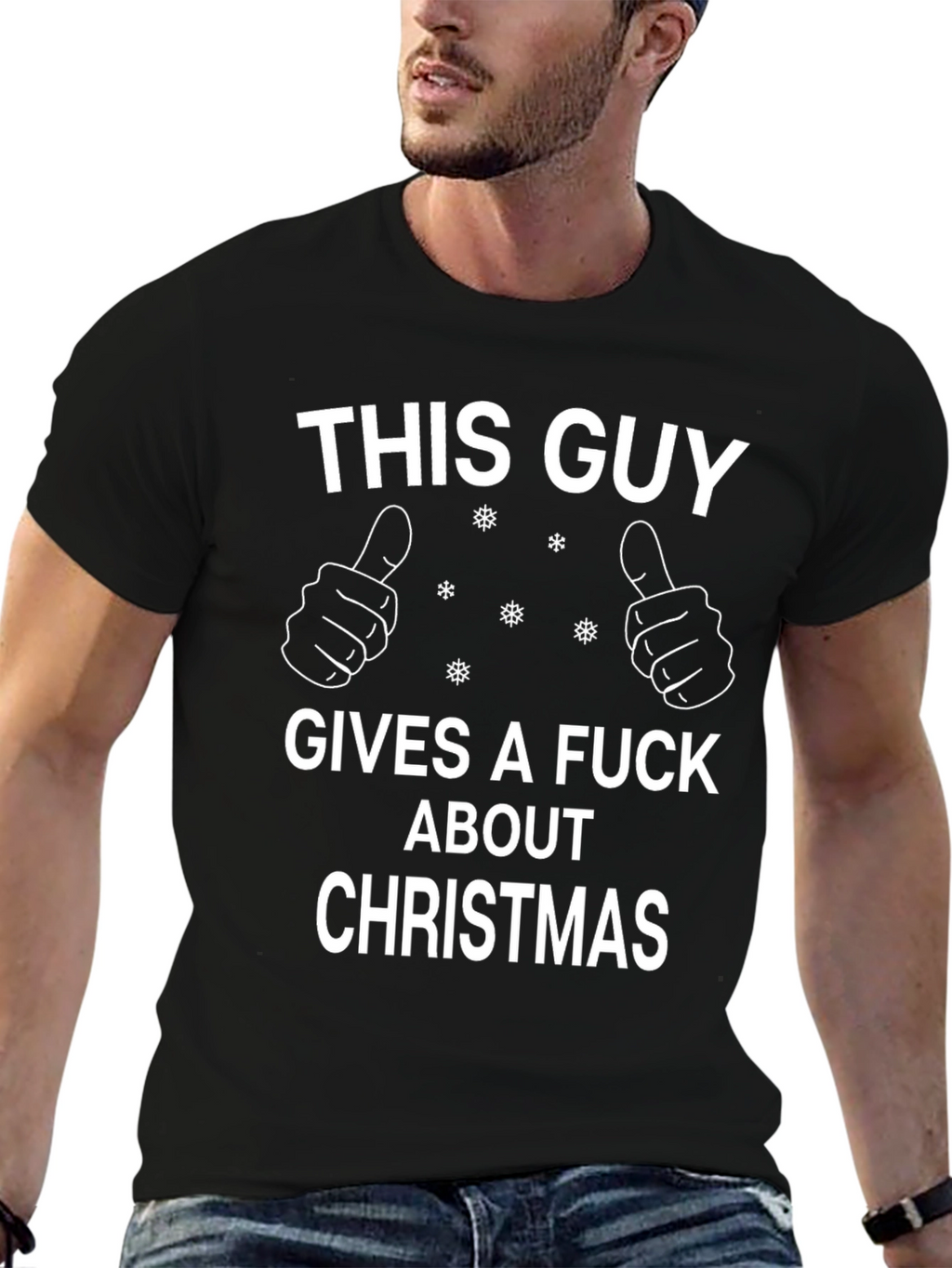 Funny Christmas T-Shirt - This Guy Gives a F*ck