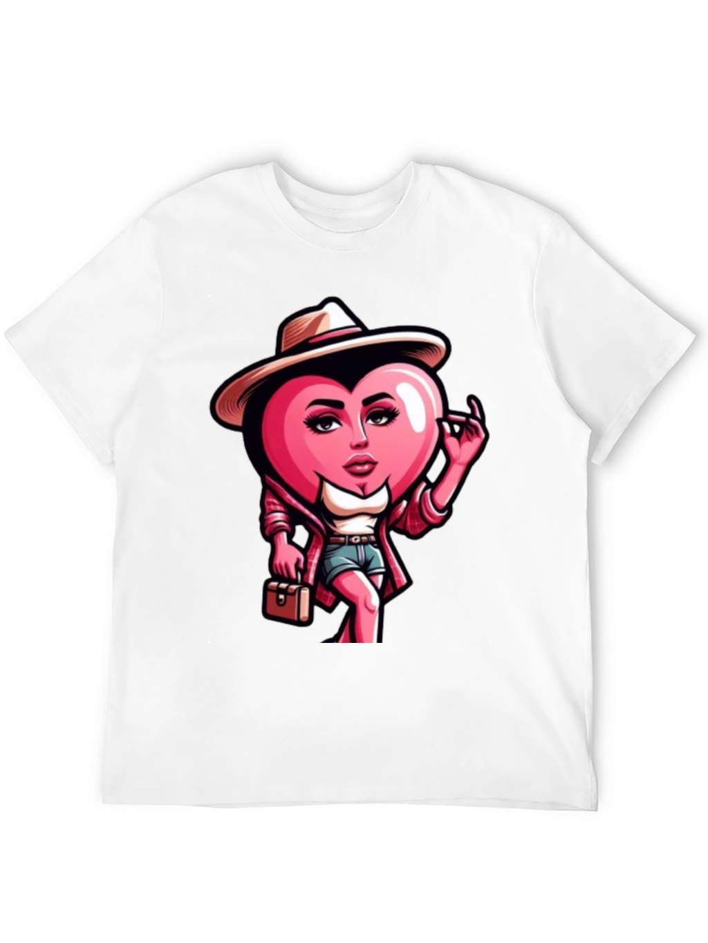 Heart Lady Graphic Tee - Trendy Valentines Day Shirt